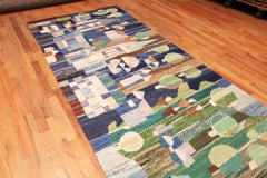 Nazmiyal Collection Vintage Scandinavian Swedish Kilim Runner Rug 5ft x 19ft 4in