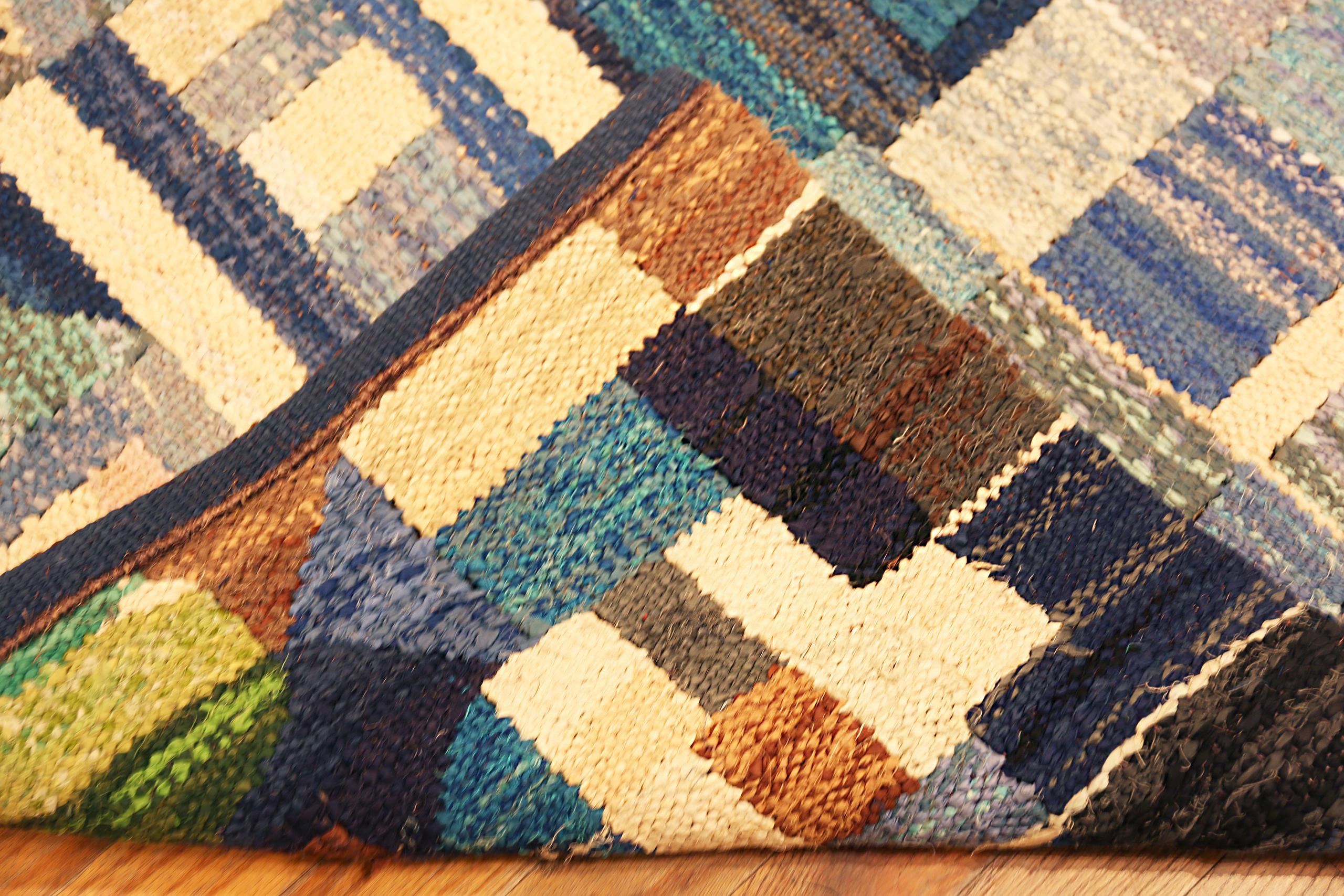 Nazmiyal Collection Alfombra Escandinava Vintage Sueca Kilim 5 pies x 19 pies 4 pulgadas en venta 2