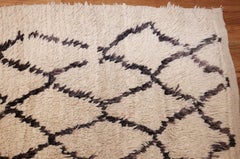 Nazmiyal Collection Vintage Shag Berber Moroccan Beni Ourain Rug 5'10" X 11'10"
