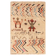 Tappeto Nazmiyal Collection Vintage Tribal Persian Gabbeh 1 ft 10 in x 2 ft 8 in