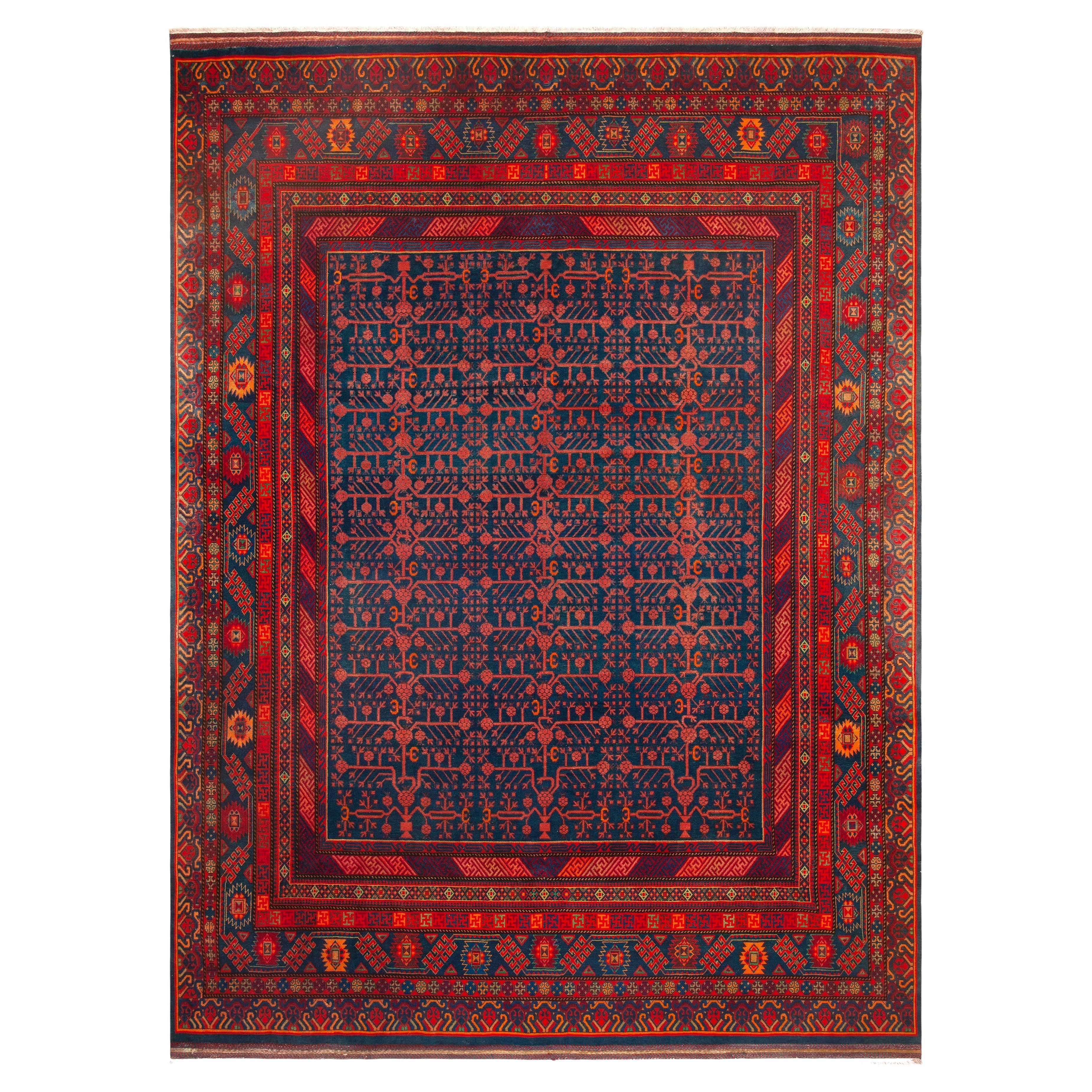 Nazmiyal Collection Vintage Turkestan Khotan 9 ft 5 in x 13 ft