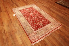 Nazmiyal Collection Vintage Turkish Hereke Silk and Gold Rug 4ft 7in x 6ft 11in