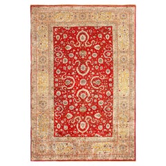 Nazmiyal Collection Vintage Turkish Hereke Silk and Gold Rug 4ft 7in x 6ft 11in