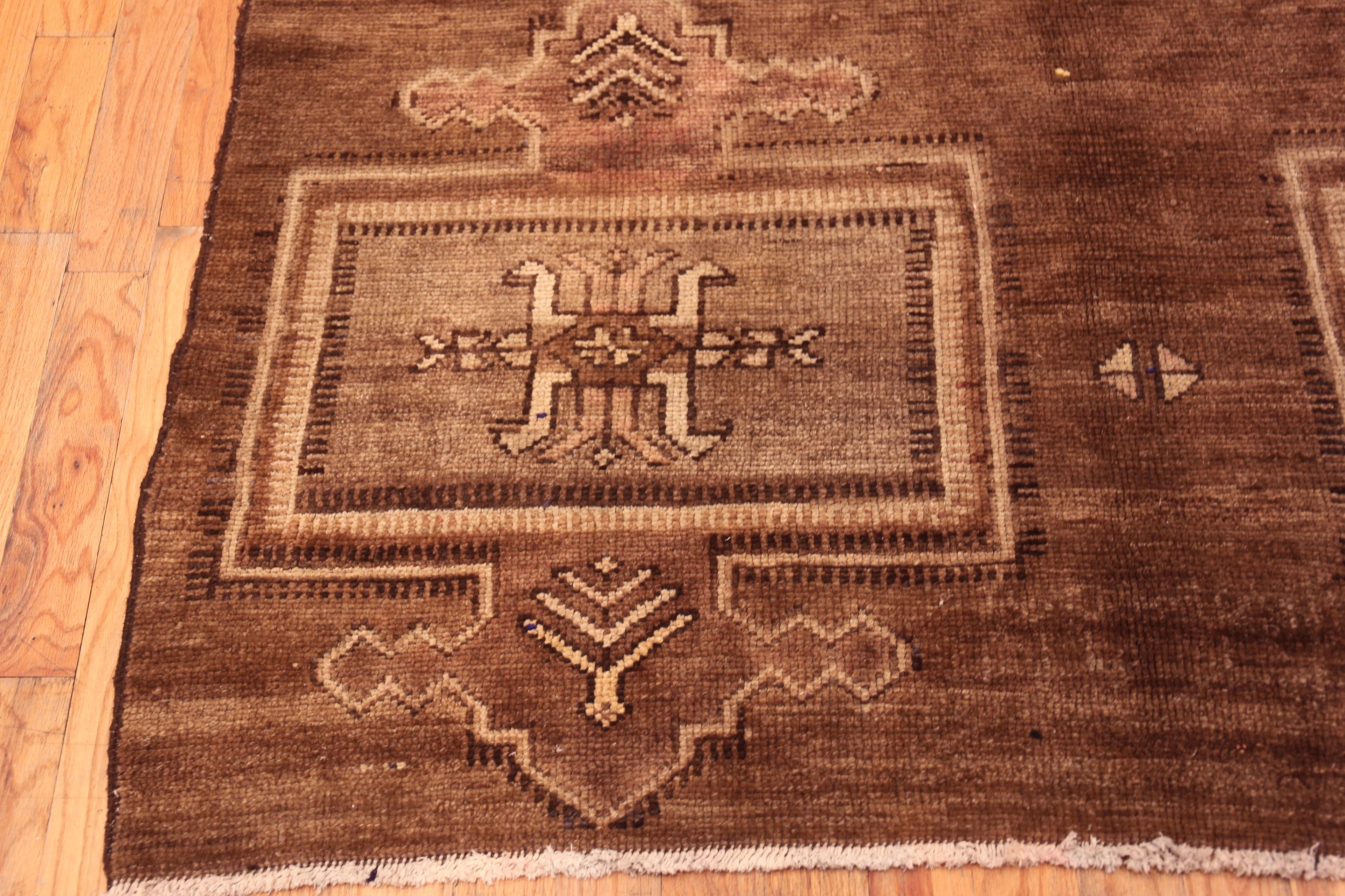 Hand-Knotted Vintage Turkish Kars Geometric Rug. 6 ft x 13 ft 3 in For Sale