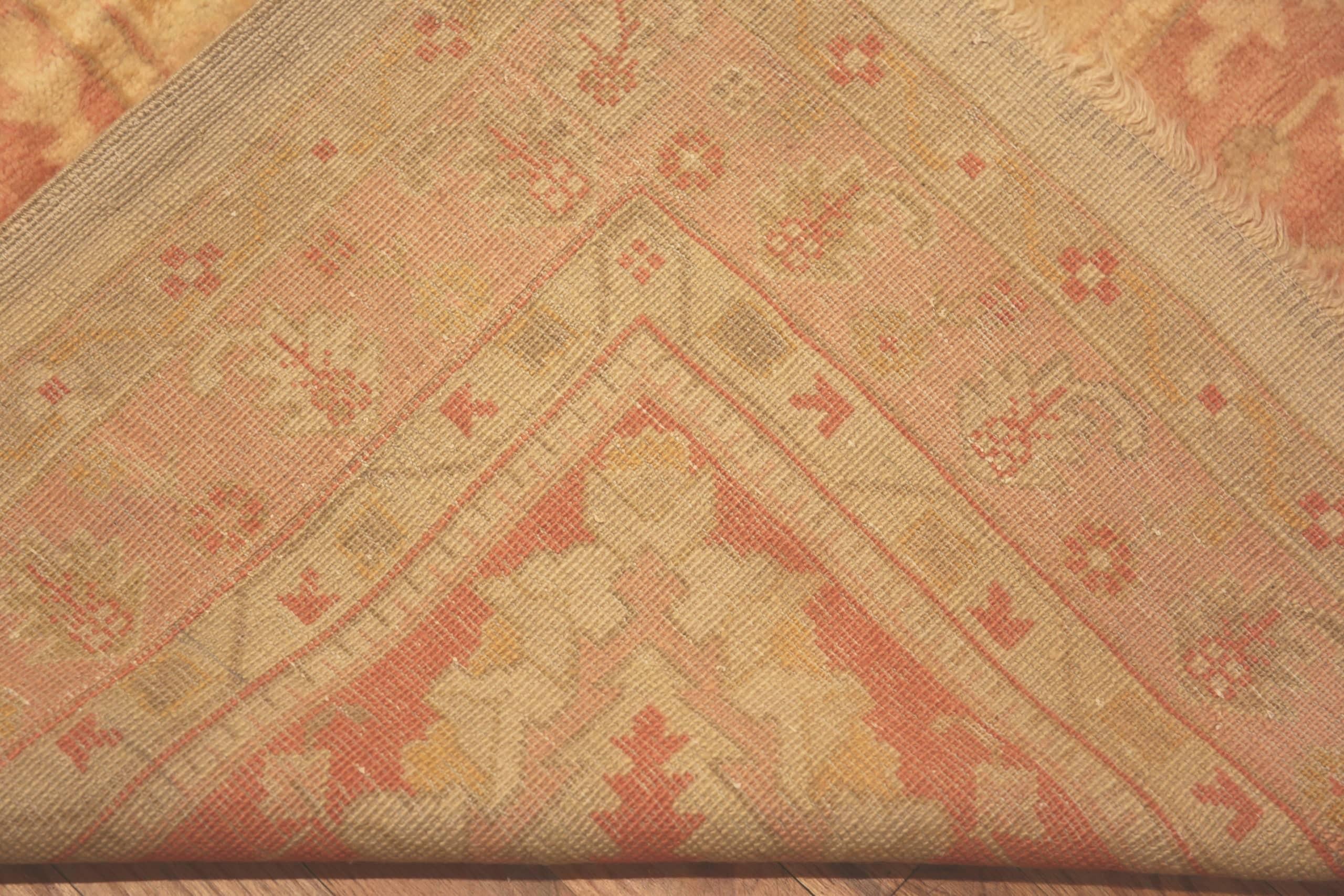 Türkischer Oushak-Teppich im Vintage-Stil. 14 ft 8 in x 22 ft (20. Jahrhundert) im Angebot