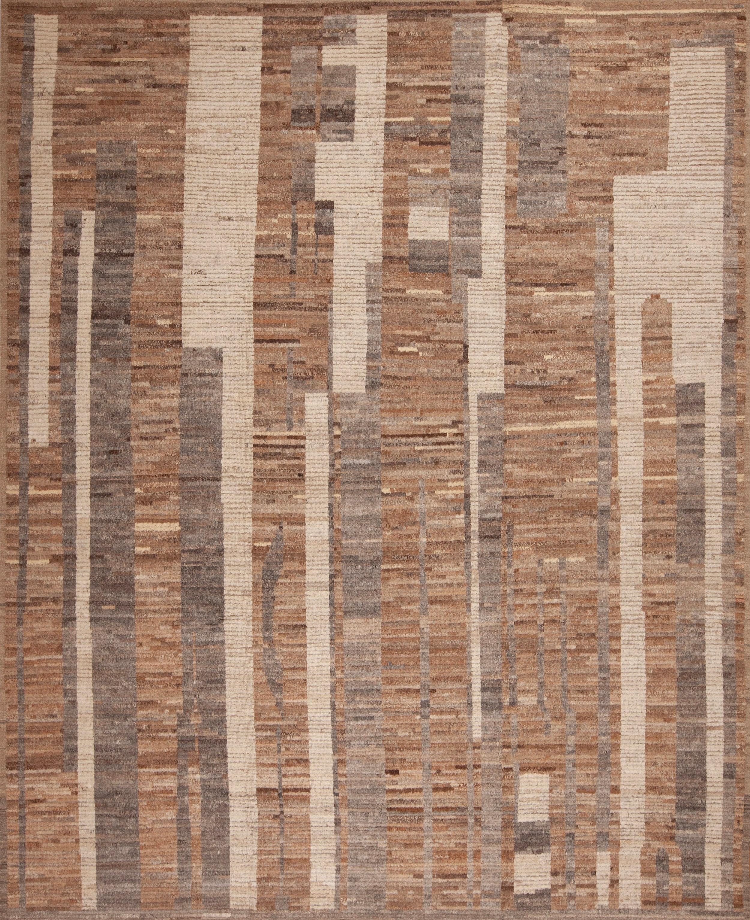 Nazmiyal Collection Warm Earthy Brown Tribal Geometric Modern Rug 9'6 ...