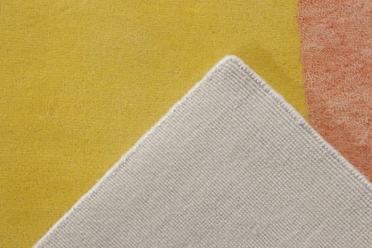 Nazmiyal Collection Yellow Abstract Mid Century Modern Rug 5 ft 1 in x ...