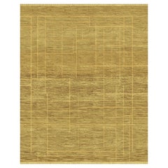 Nazmiyal Collection Yellow Modern Transitional Rug. 5 ft 10 in x 9 ft 5 in