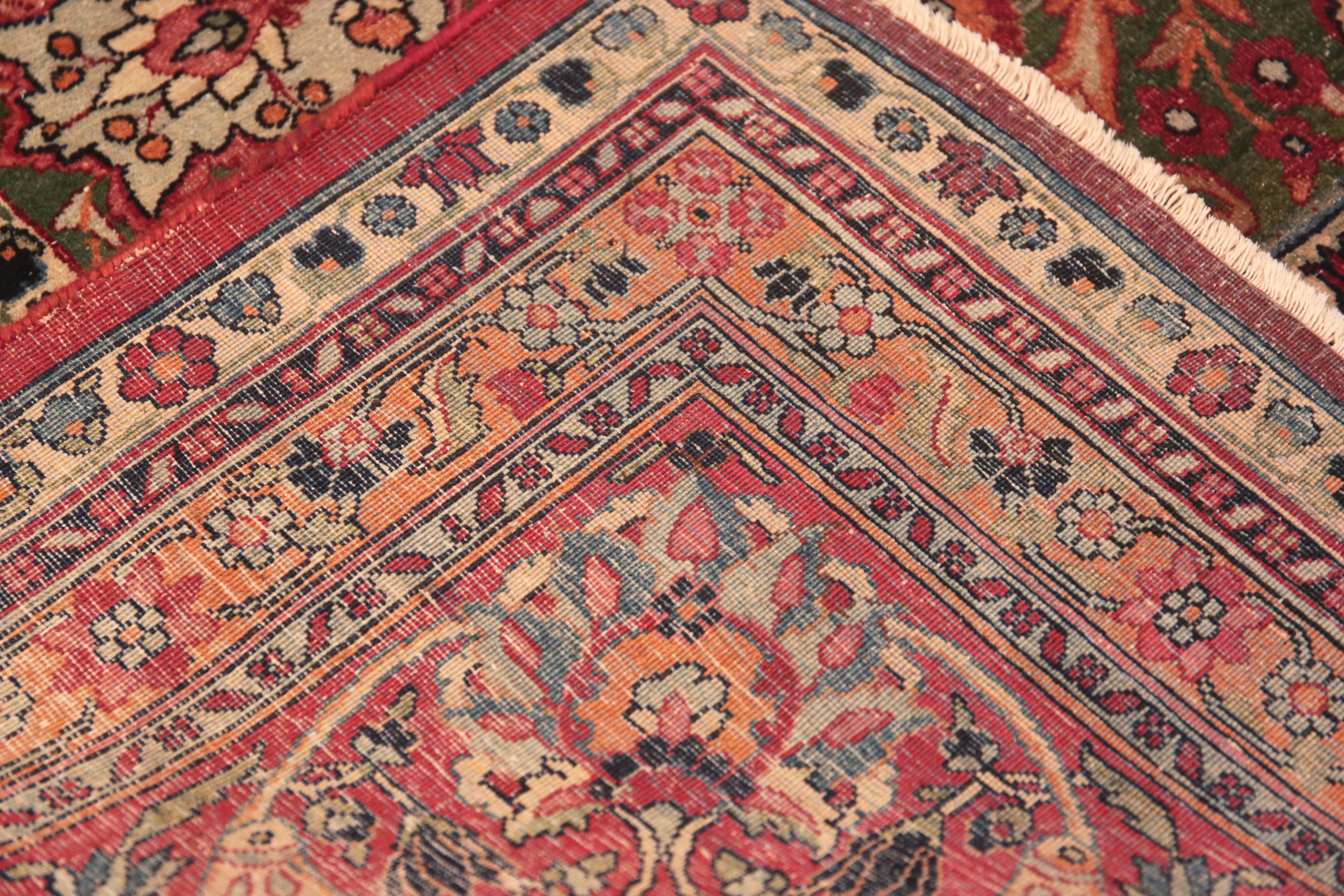 Gallery Size Antique Persian Tehran Rug. 7 ft x 15 ft 1 in For Sale 1