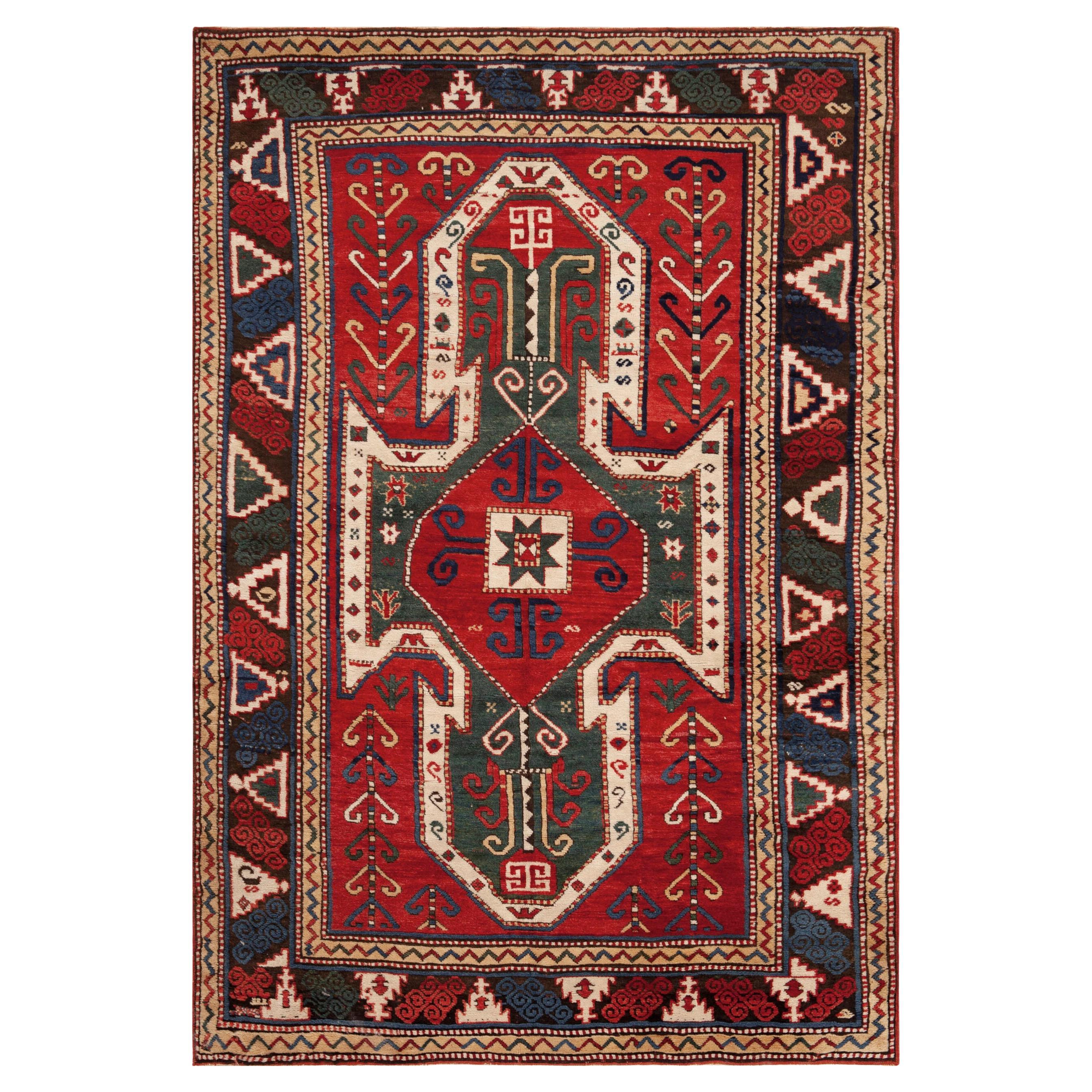 Nazmiyal Rugs Antique Caucasian Sewan Kazak Rug 5 ft 1 in x 7 ft 7 in