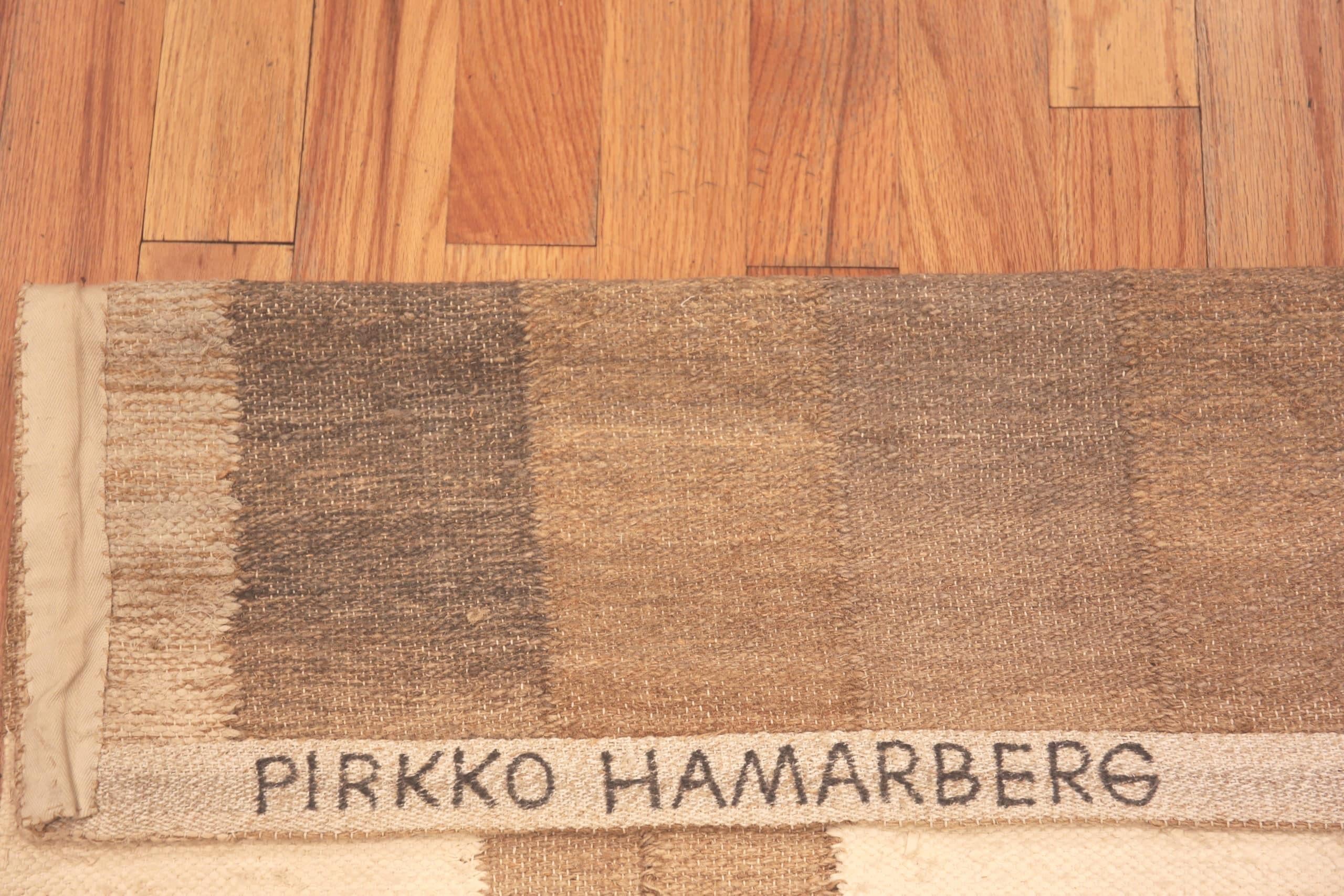 Charming Vintage Finish Pirkko Hammarberg Textile Kilim, Country of Origin: Scandinavia, Circa date: Mid 20th Century