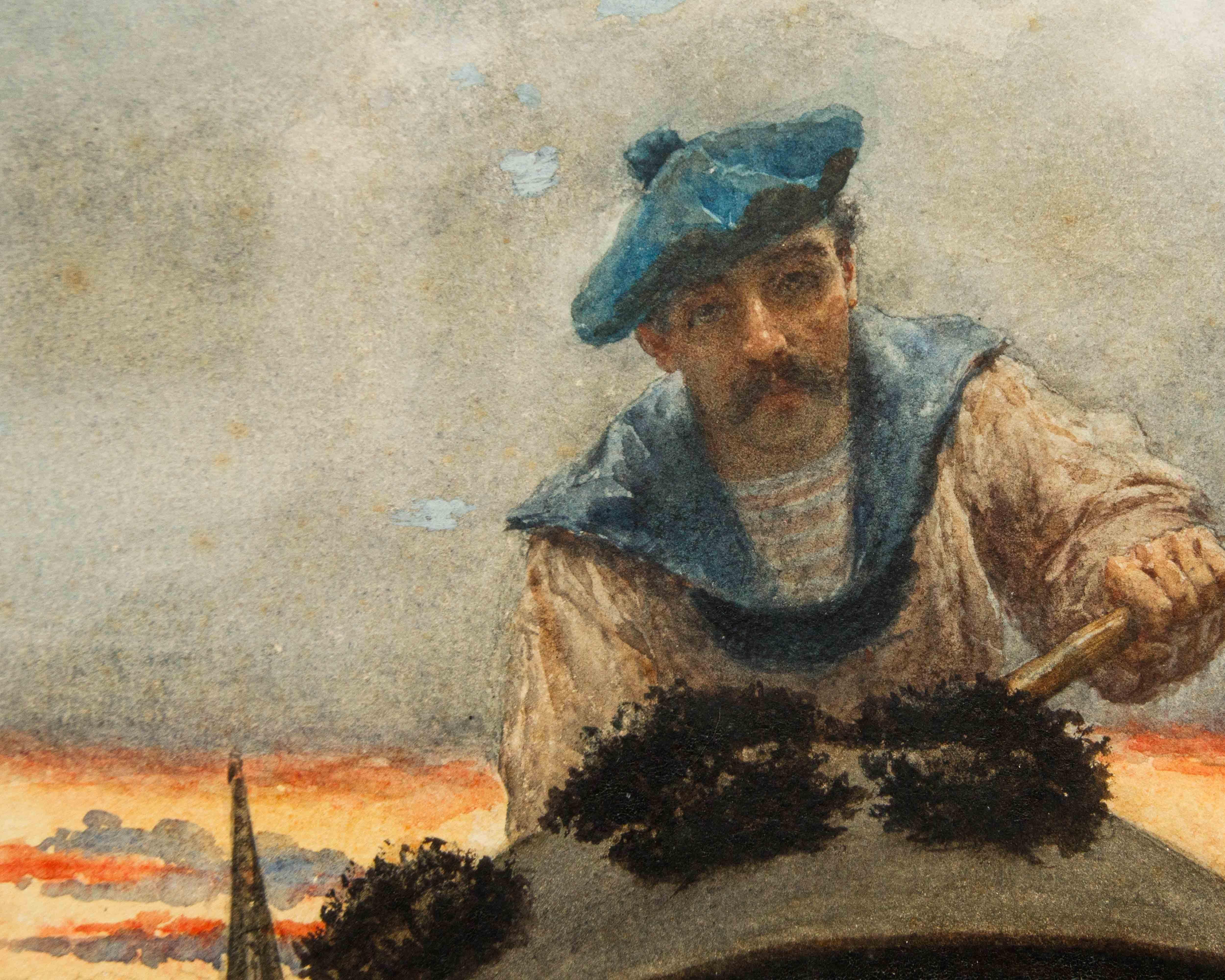 Nazzareno Cipriani (Rom, 1843 - 1925), In der Gondel im Angebot 9