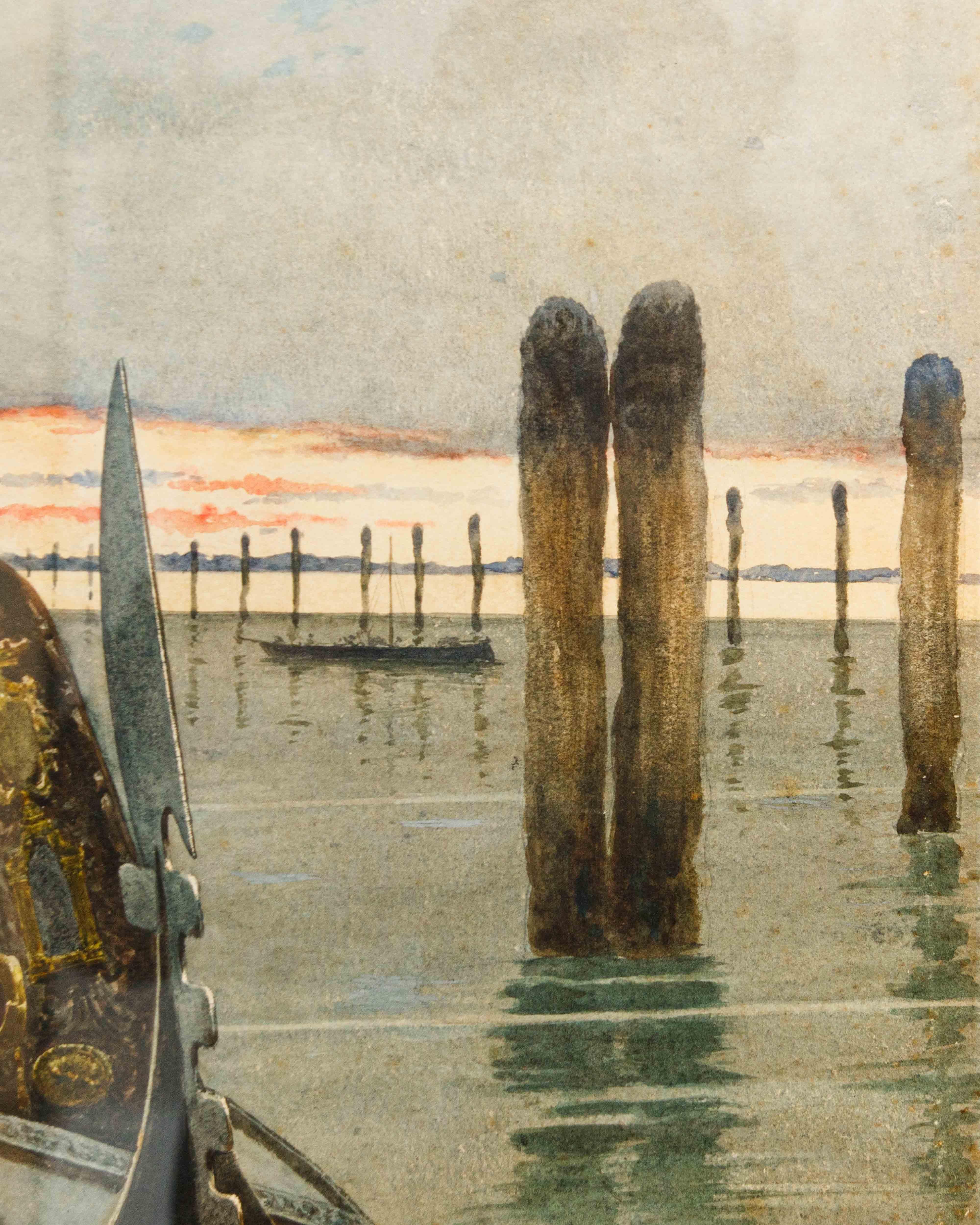 Nazzareno Cipriani (Rom, 1843 - 1925), In der Gondel im Angebot 10