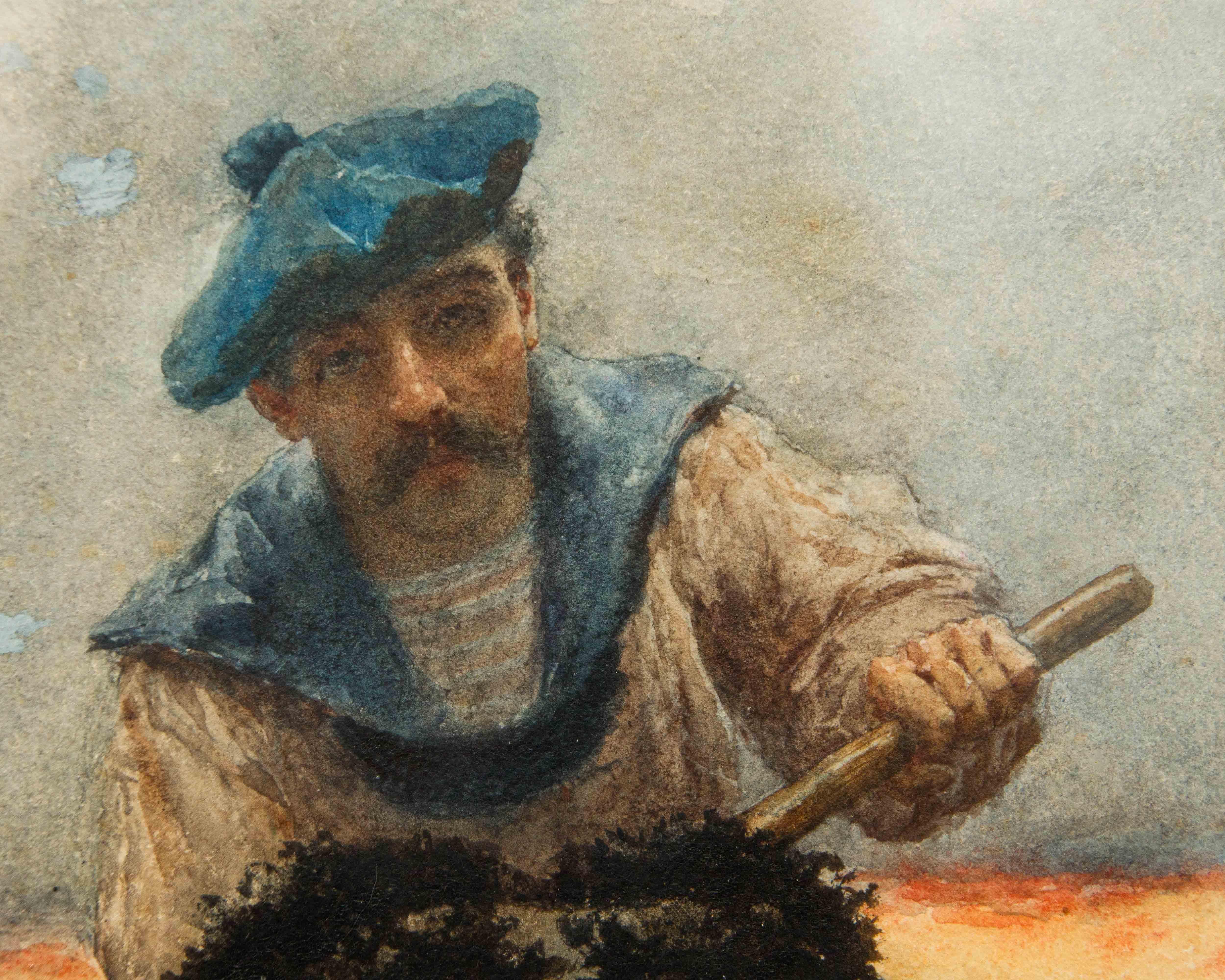 Nazzareno Cipriani (Rom, 1843 - 1925), In der Gondel im Angebot 3
