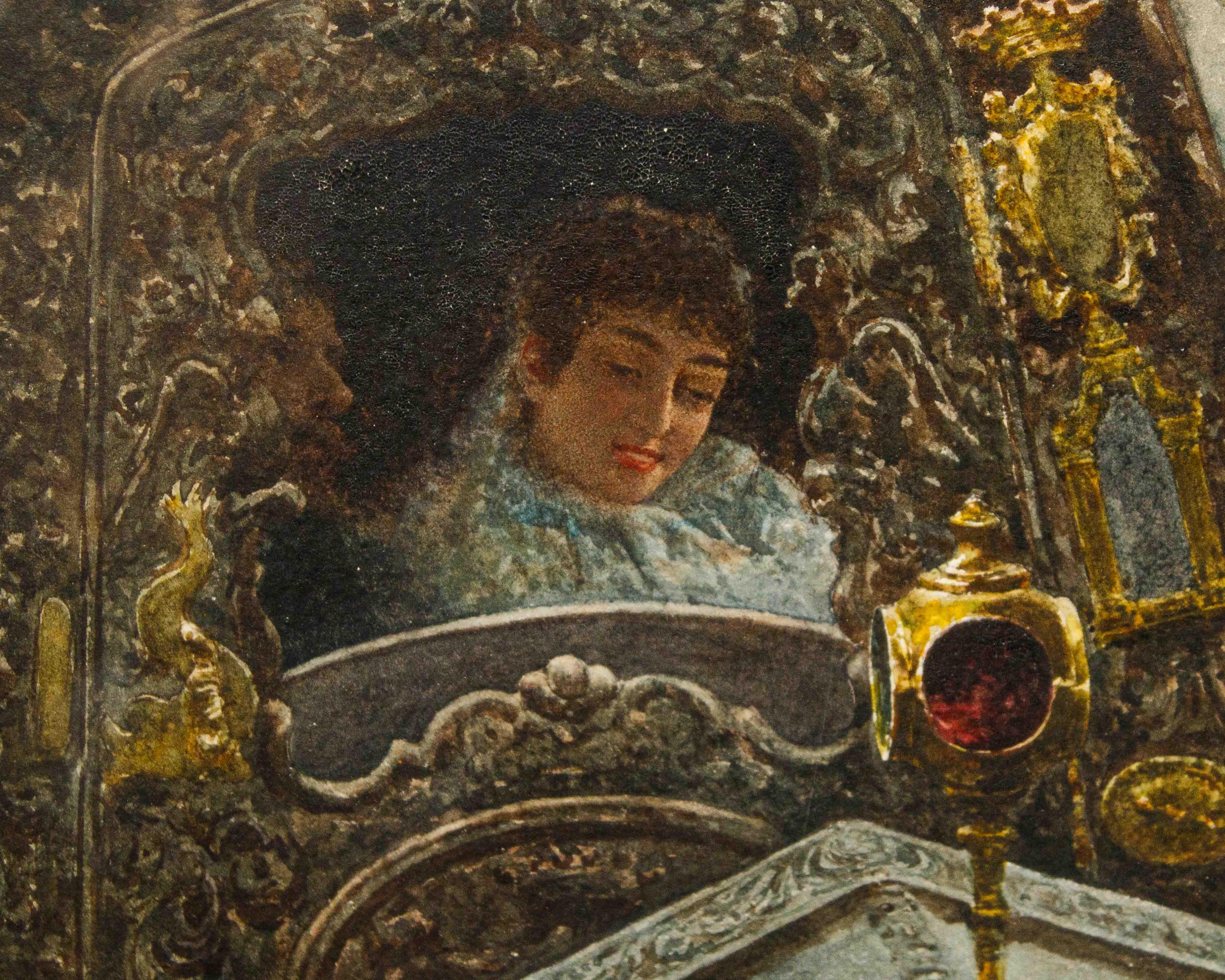 Nazzareno Cipriani (Rom, 1843 - 1925), In der Gondel im Angebot 6