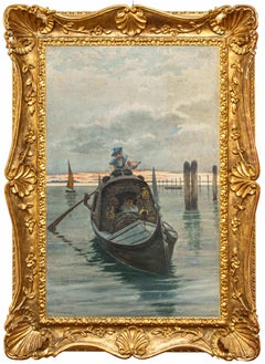 Nazzareno Cipriani (Roma, 1843 - 1925), En góndola