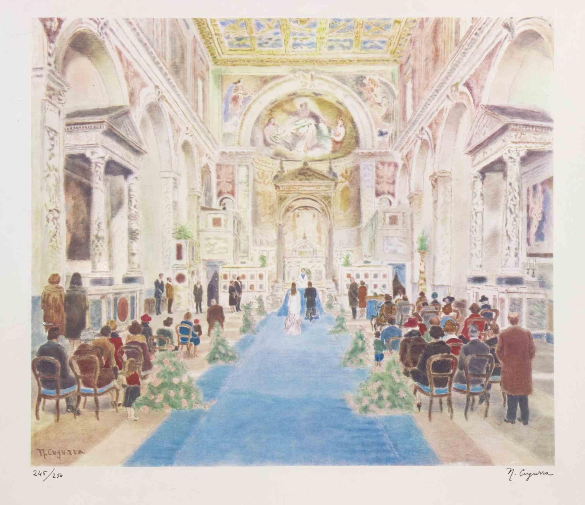 Wedding Day - Aquatint and Etching by Nazzareno Cugurra - 1970s For Sale 1