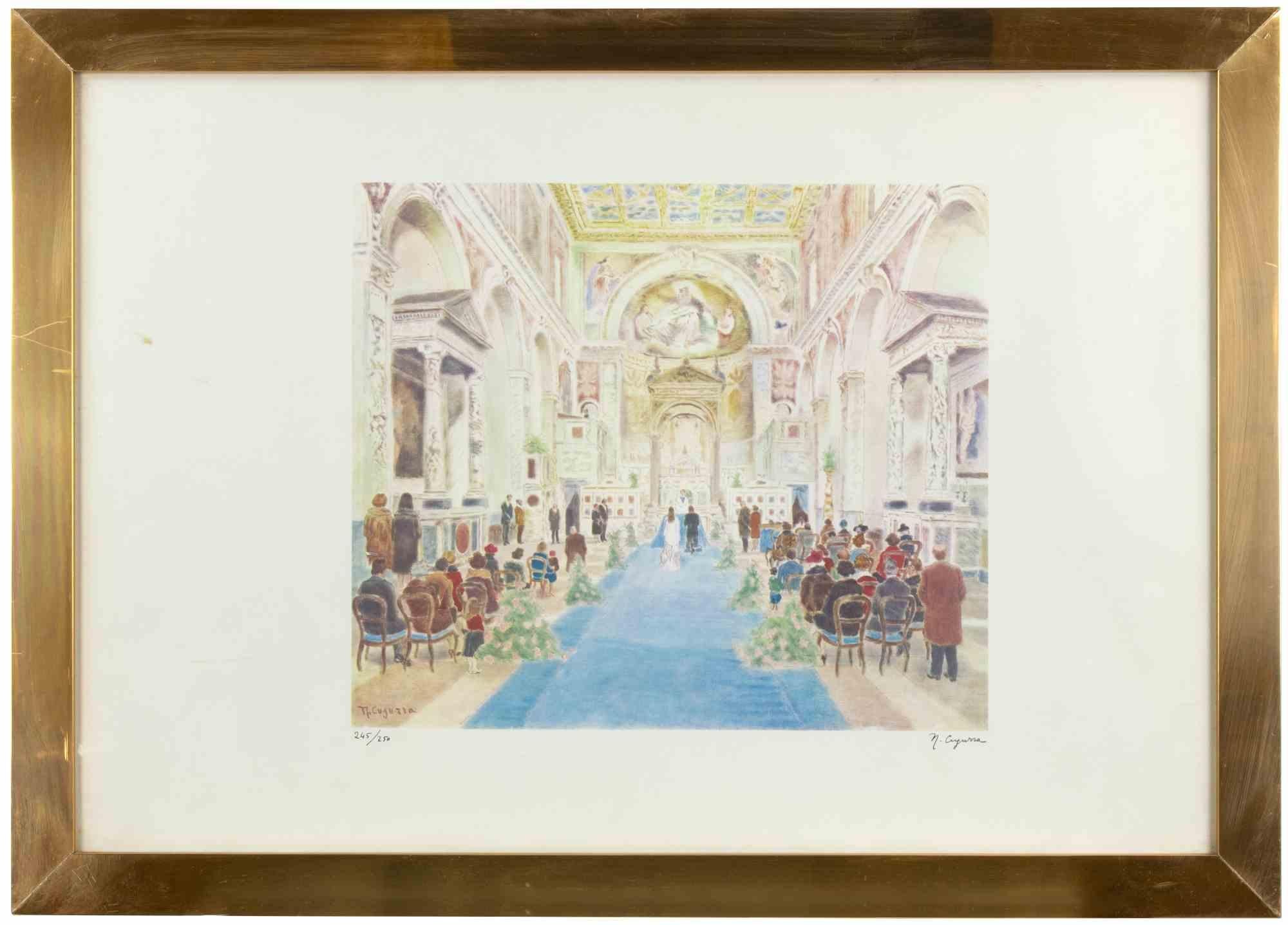 Etching and aquatint realized by Nazzareno Cugurra.

Hand signed lower right.

Edition of 250.

Very good condition.