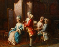 Nazzareno Sidoli (1879–1969), A Scene in the Rococo Parlor