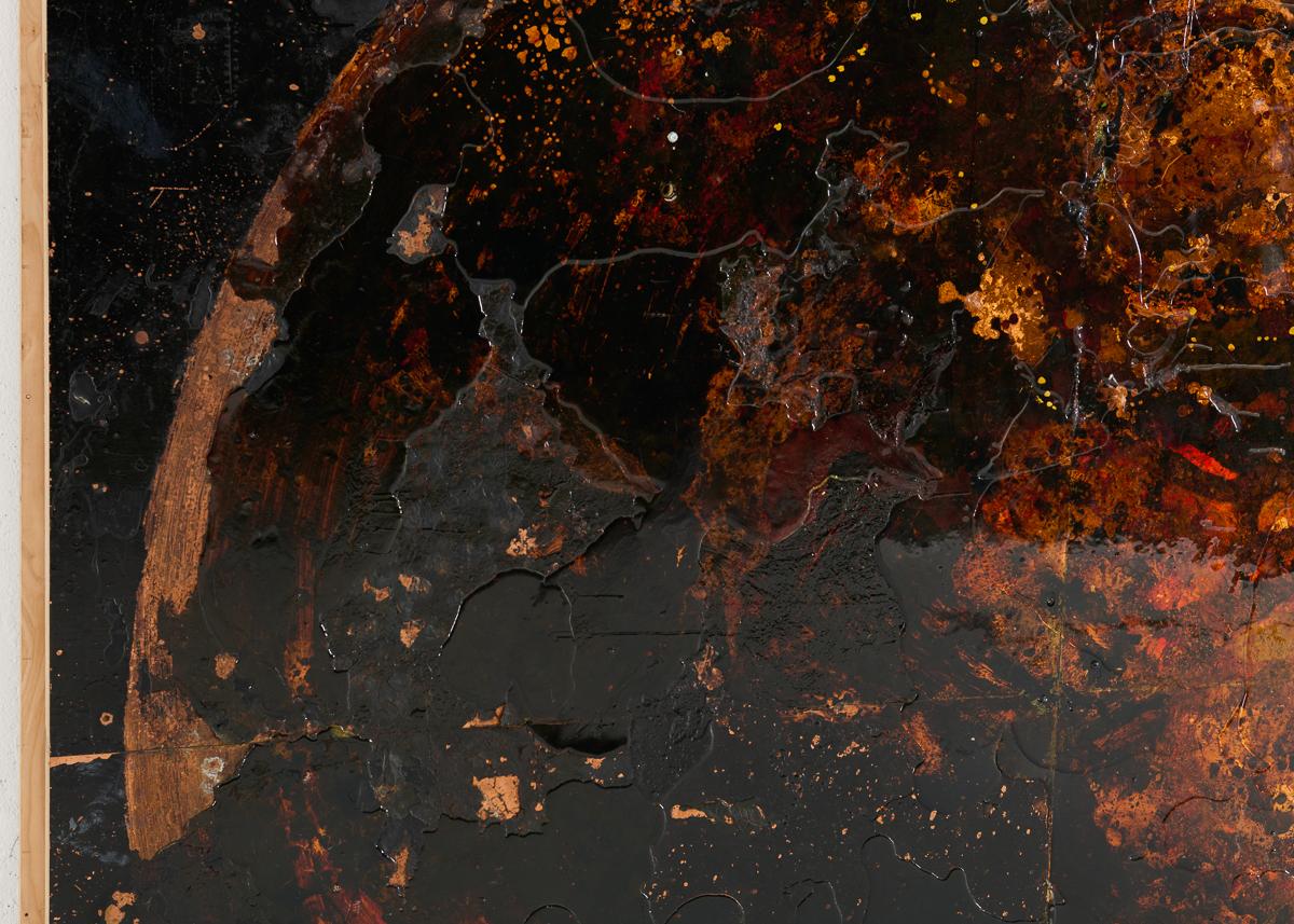 NB 12, Large-scale Painting of a Planet by Thierry Despont In Good Condition For Sale In New York, NY