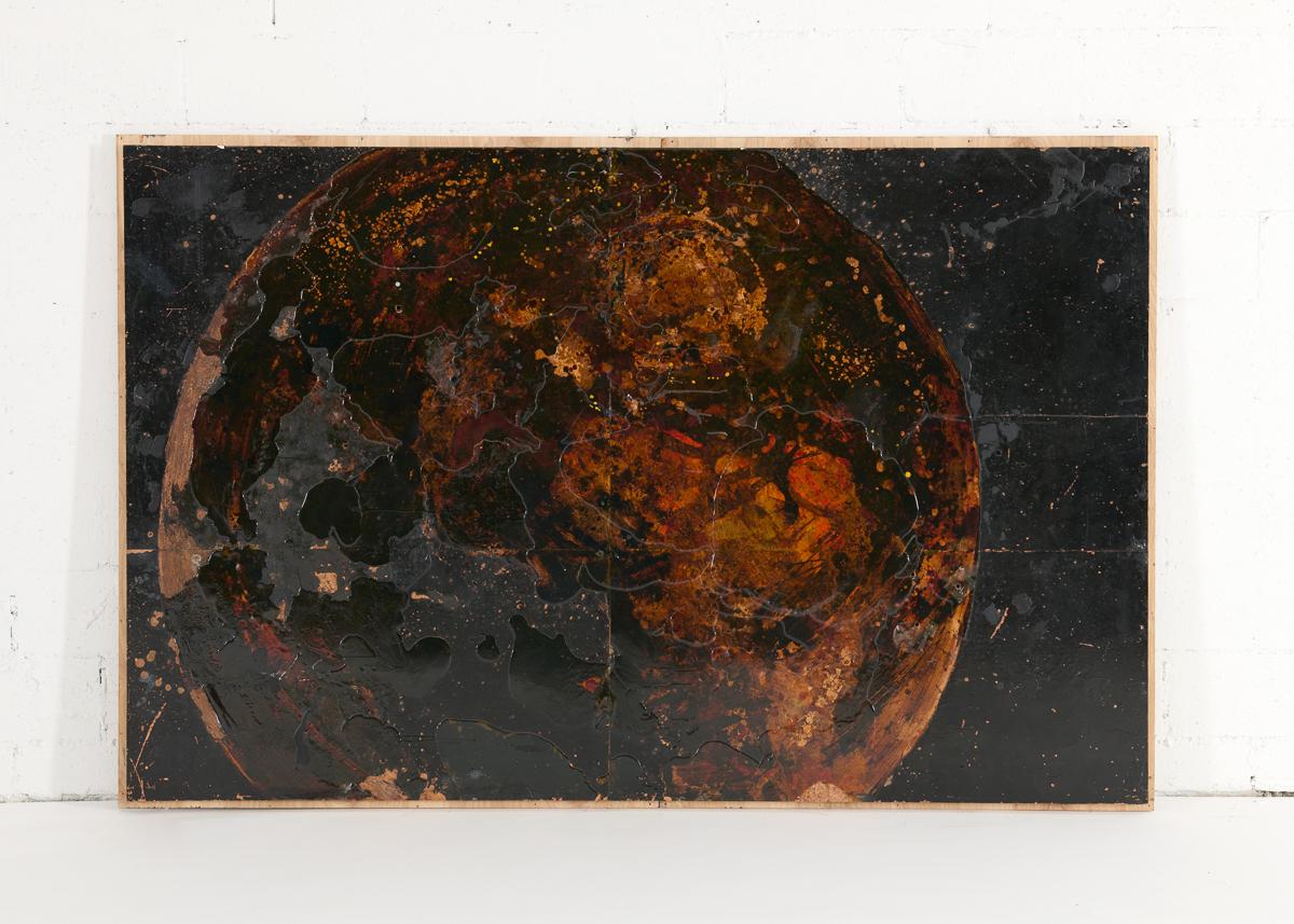 Contemporary NB 12, Large-scale Painting of a Planet by Thierry Despont For Sale