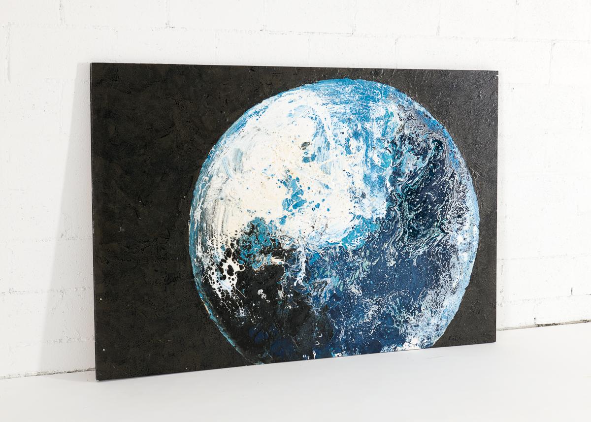NB 37, peinture à grande échelle d'une planète par Thierry Despont