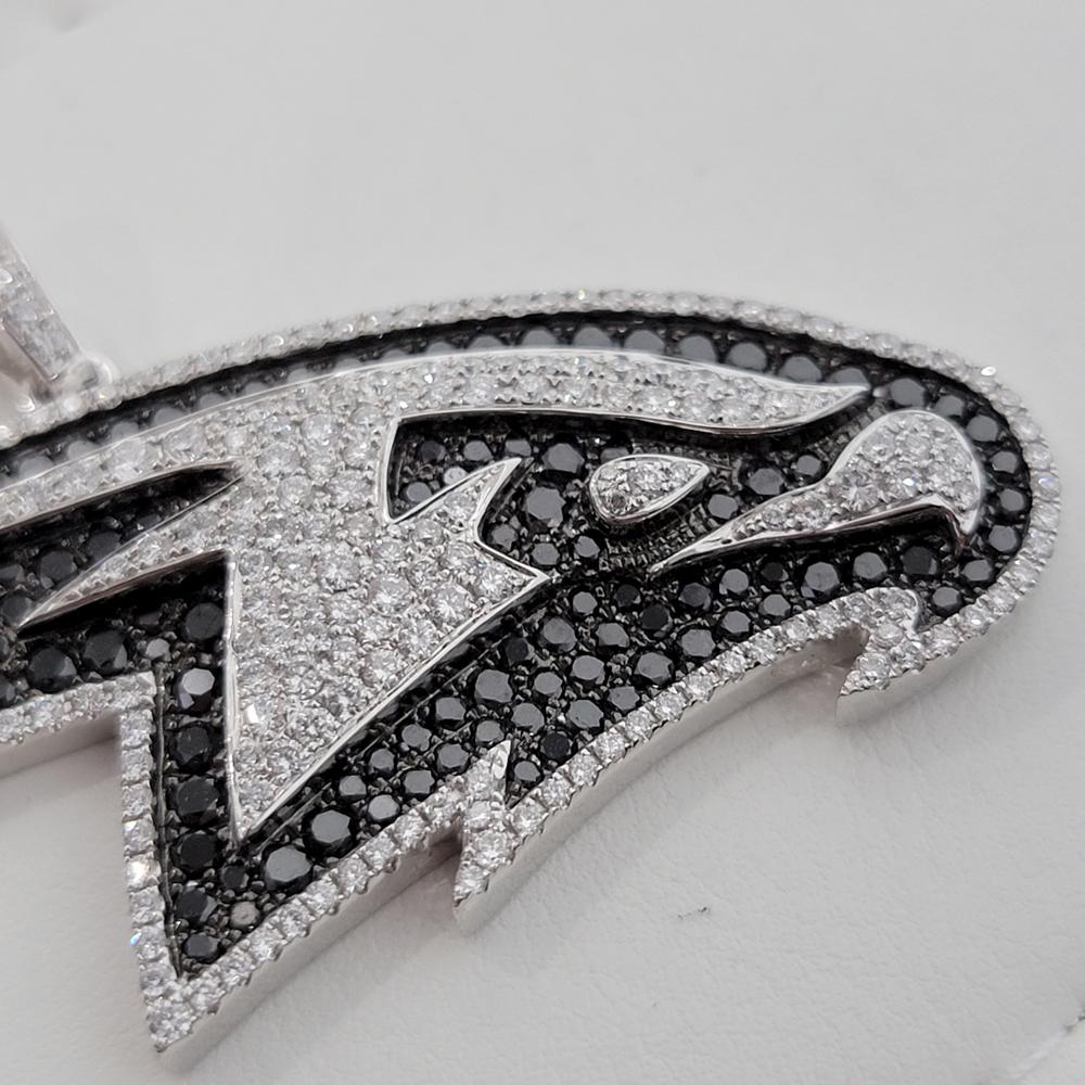 da uomo o donna Ciondolo con diamante in oro massiccio 14k con licenza ufficiale NBA Atlanta Hawks di Gameplan in vendita