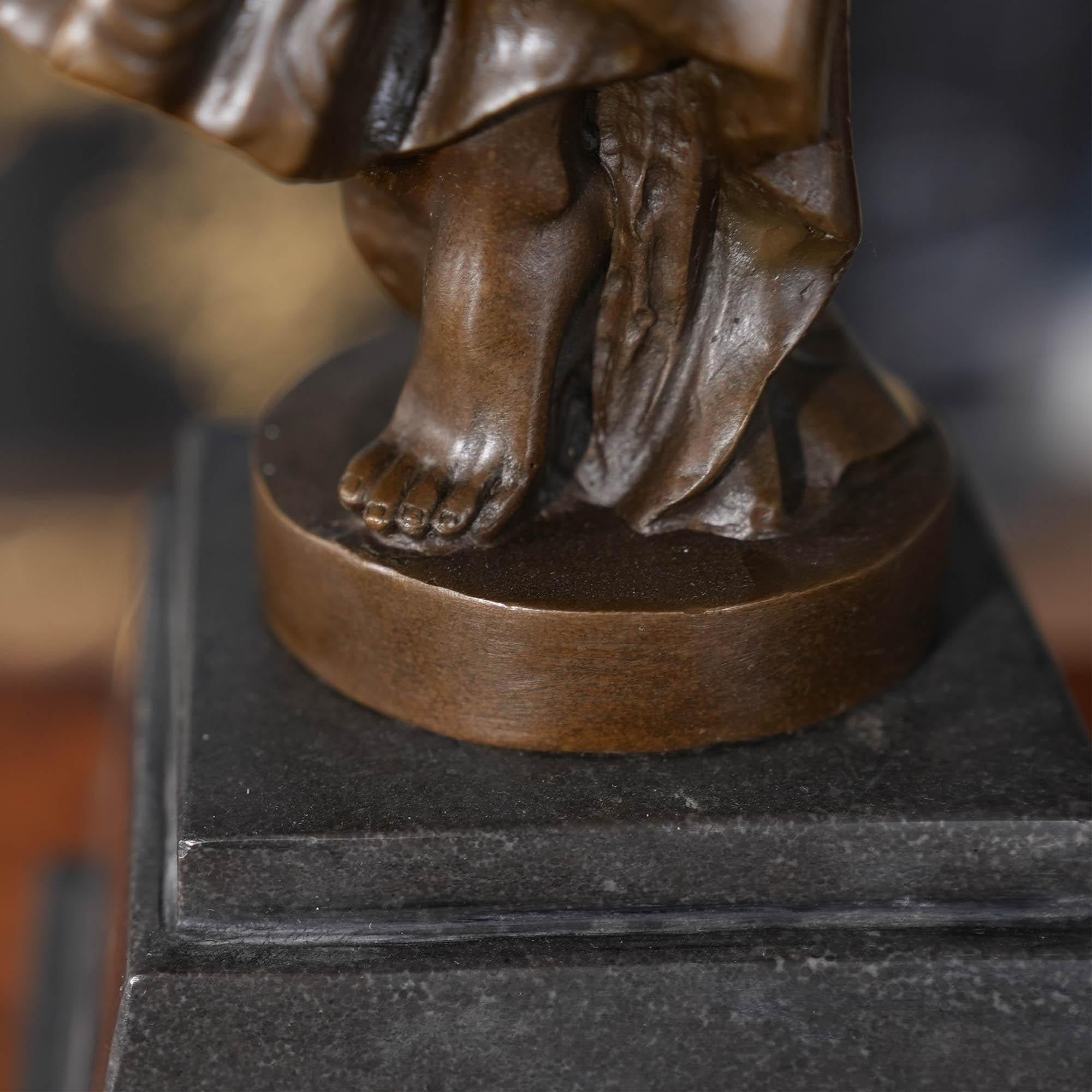 Bronzo NBRHMN041 Ballerina in bronzo su base in marmo in vendita