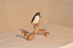 NC Hand-Carving of a Woodpecker Driftwood, circa 1960