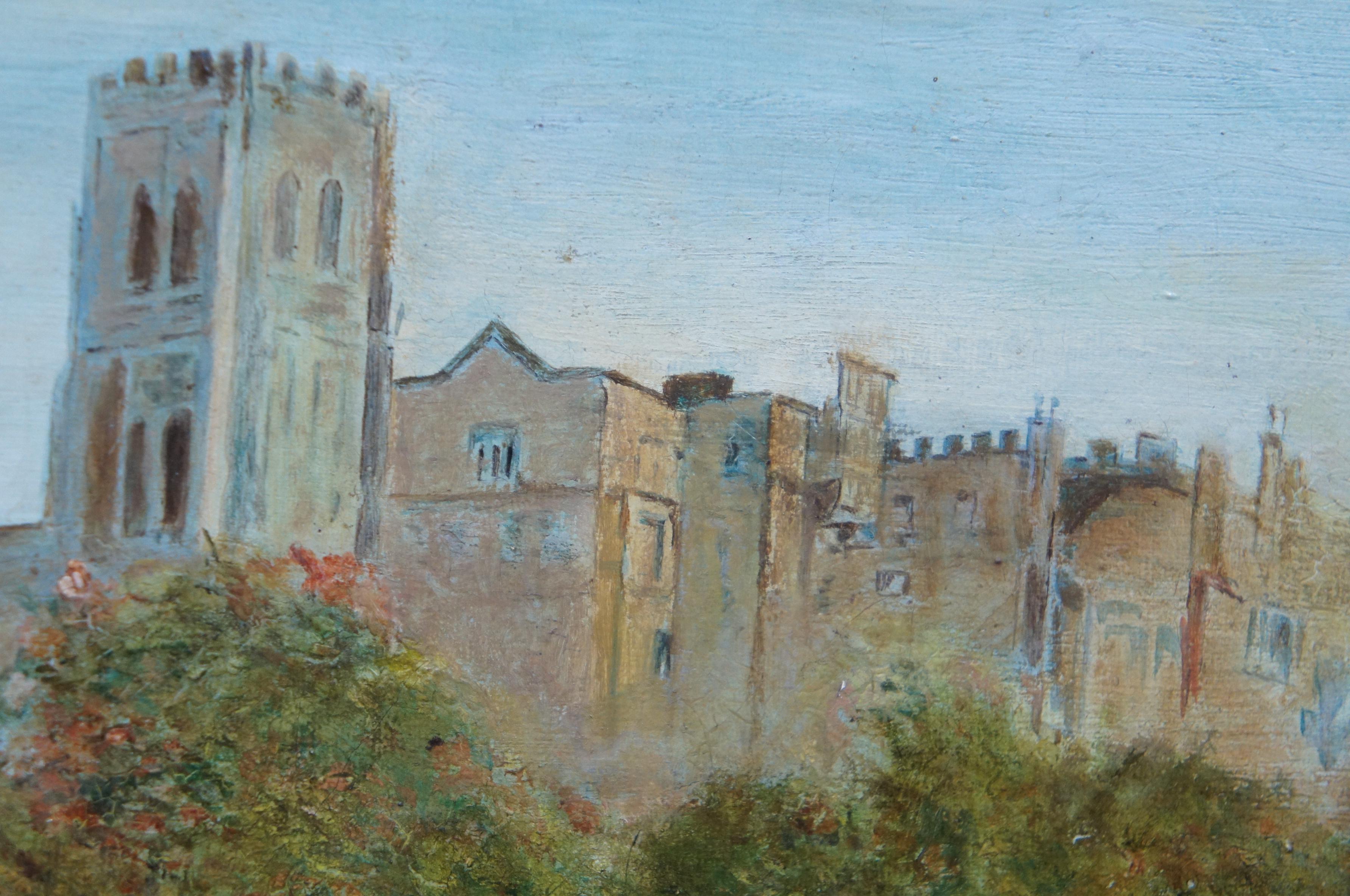 N.C. Wyeth Oil Painting University Landscape Gothic Architecture 3