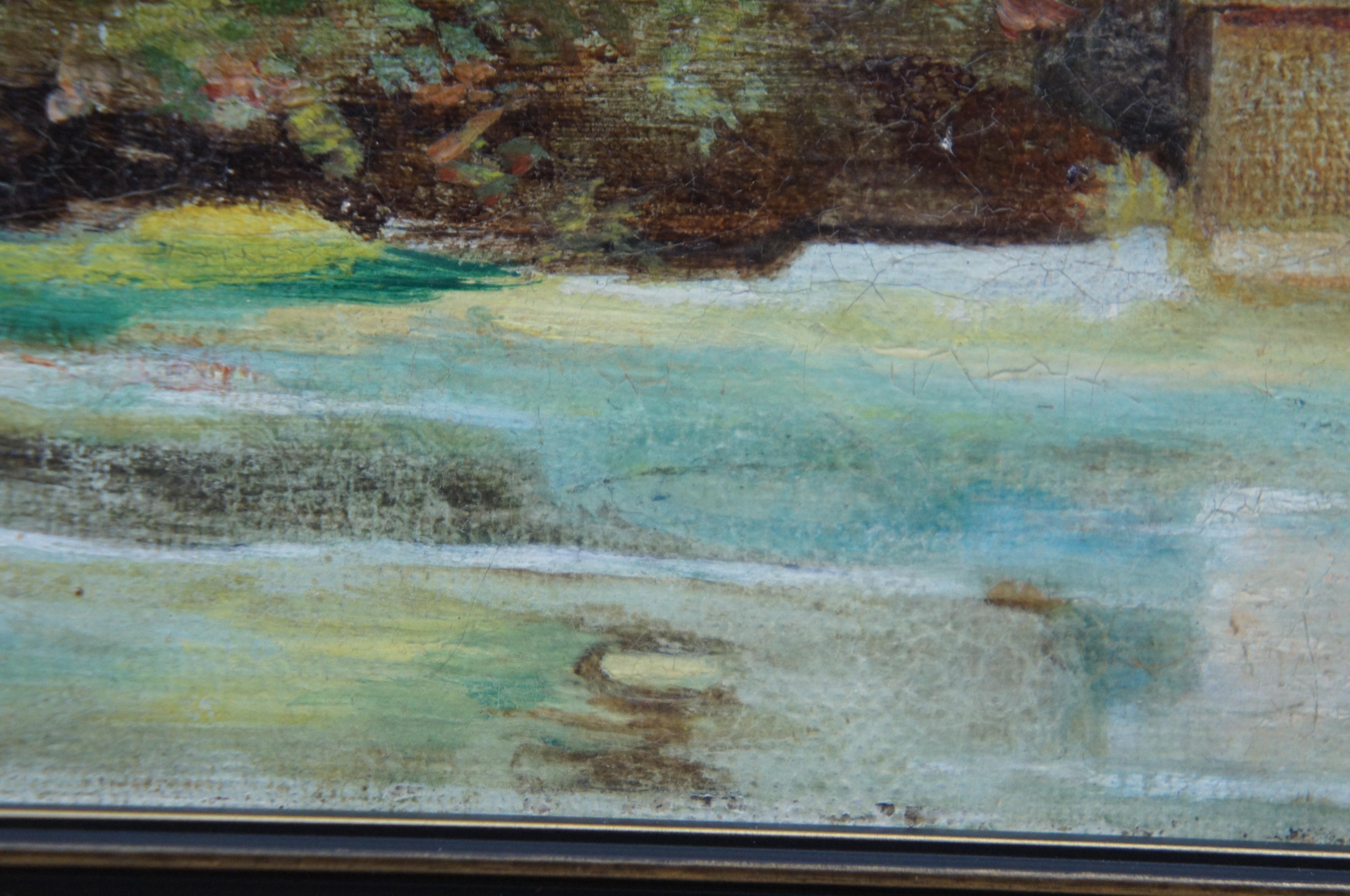 N.C. Wyeth Oil Painting University Landscape Gothic Architecture 5