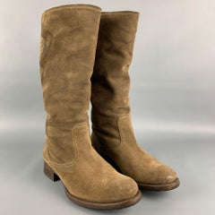 N.D.C. Size 7.5 Taupe Shearling Pull On Knee High Boots