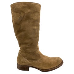 N.D.C. Size 7.5 Taupe Shearling Pull On Knee High Boots