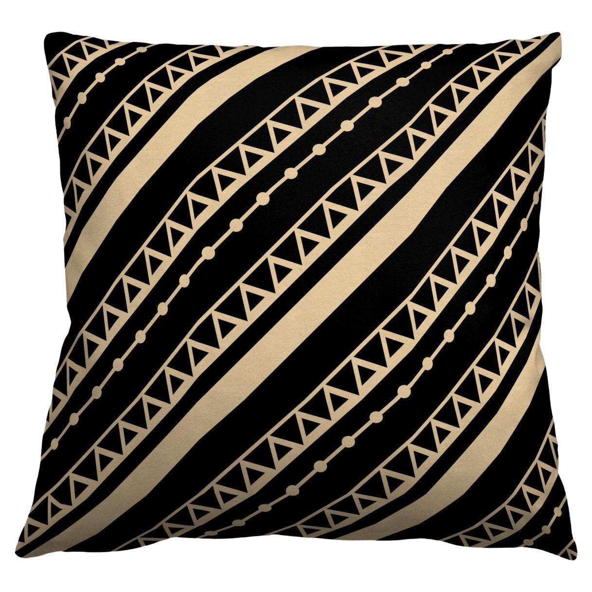 Ndop Black and Gold Pillow For Sale