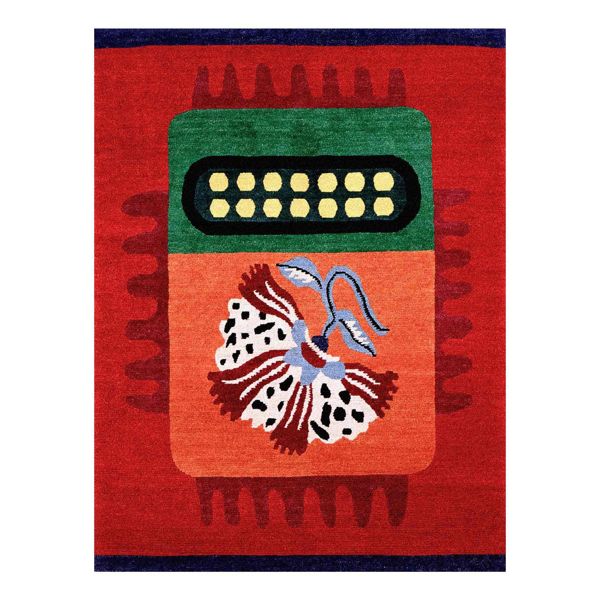 NDP2 Woollen Carpet by Nathalie Du Pasquier for Post Design Collection/Memphis