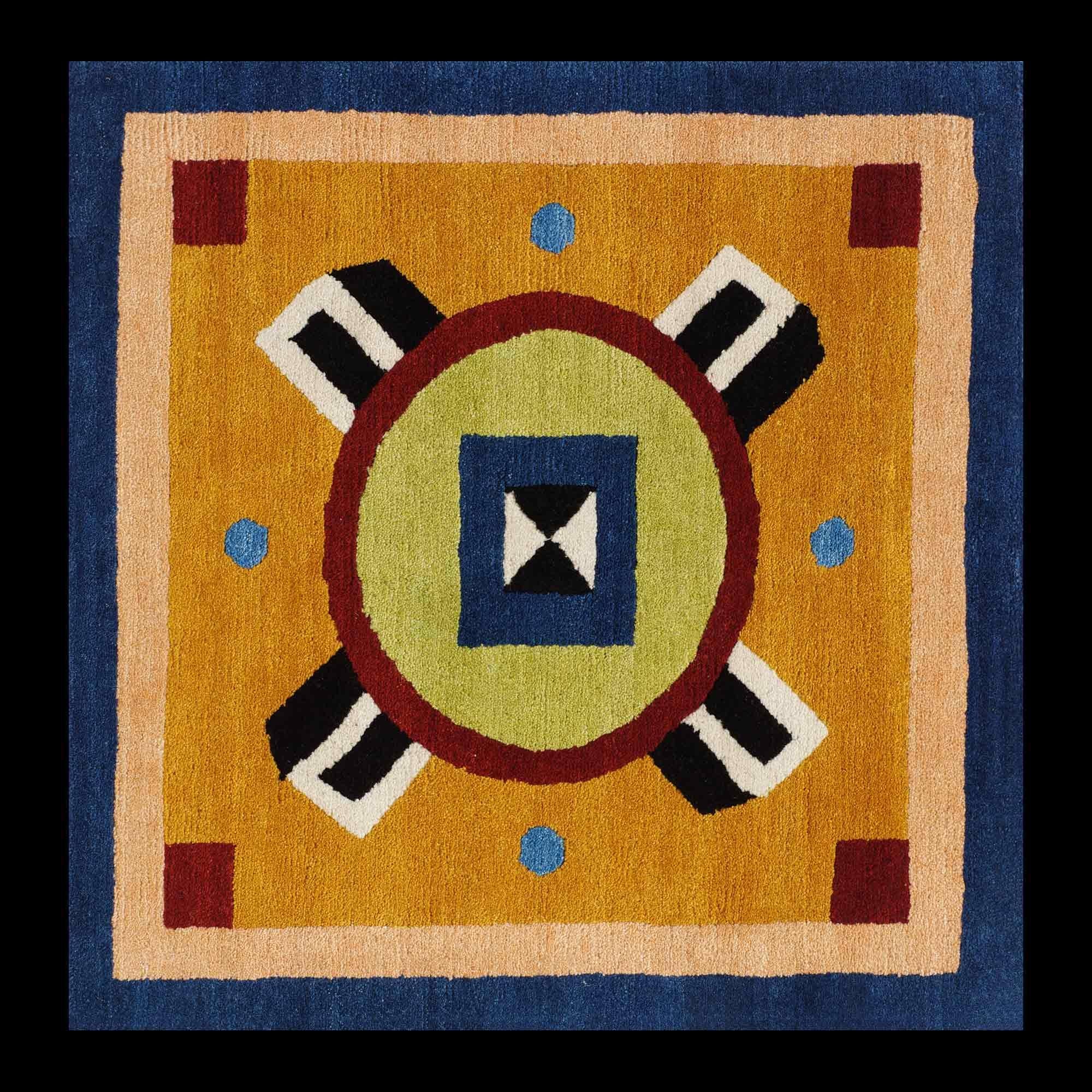 NDP20 woollen carpet by Nathalie Du Pasquier for Post Design collection/Memphis

A woollen carpet handcrafted by different Nepalese artisans. Made in a limited edition of 36 signed, numbered examples.

As the carpet is made by hand, there are