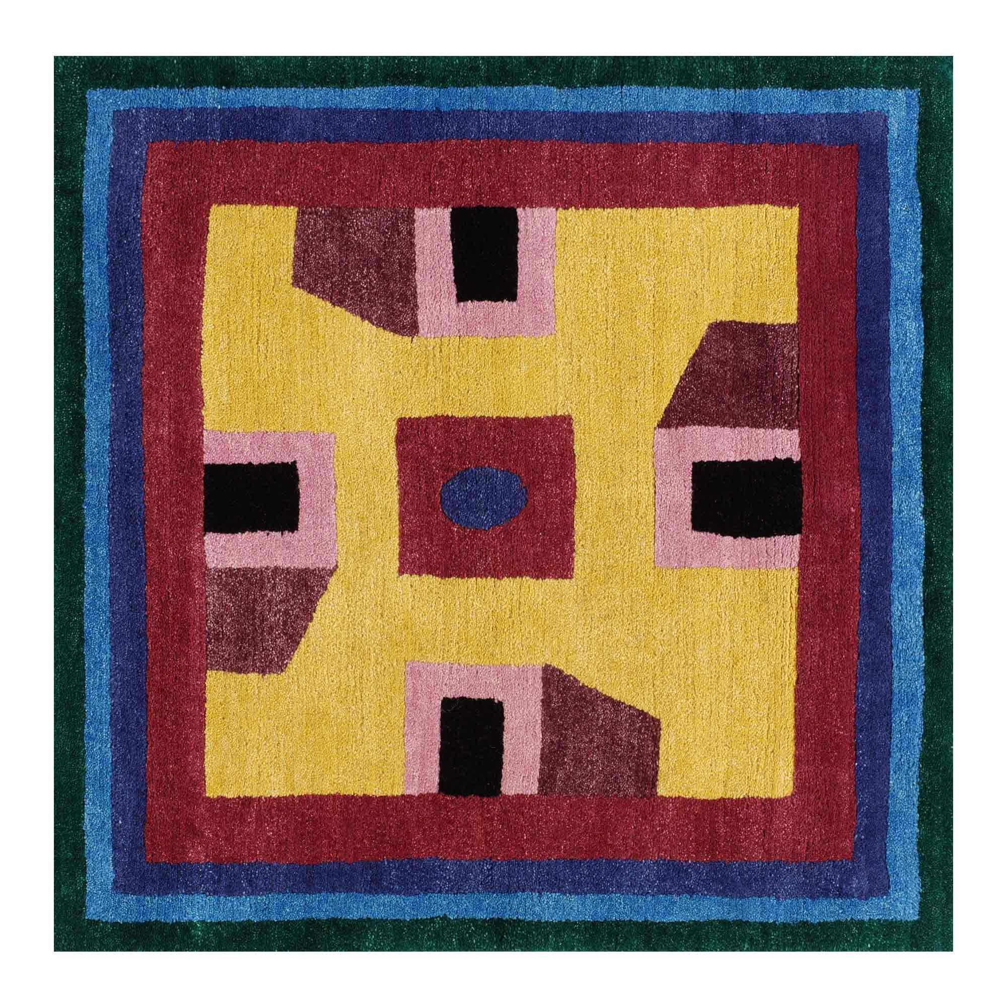 NDP21 Woollen Carpet by Nathalie du Pasquier for Post Design collection/Memphis For Sale