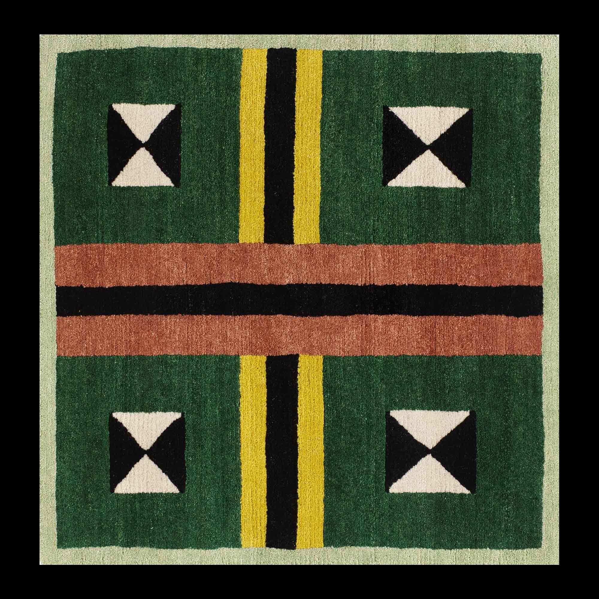 NDP24 woollen carpet by Nathalie Du Pasquier Post Design collection/Memphis

A woollen carpet handcrafted by different Nepalese artisans. Made in a limited edition of 36 signed, numbered examples.

As the carpet is made by hand, there are slight