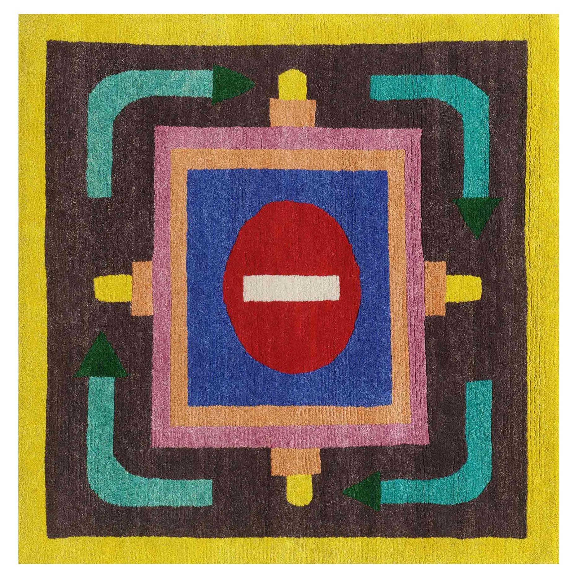 NDP27 Woollen Carpet by Nathalie du Pasquier for Post Design Collection/Memphis For Sale