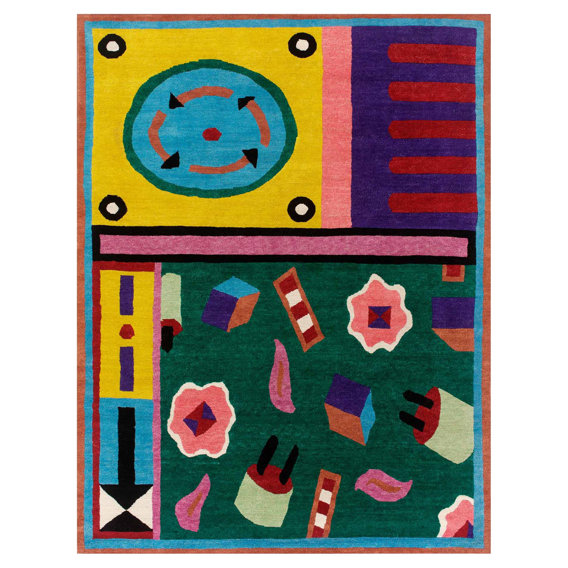 NDP28 Woollen Carpet by Nathalie du Pasquier for Post Design Collection/Memphis For Sale