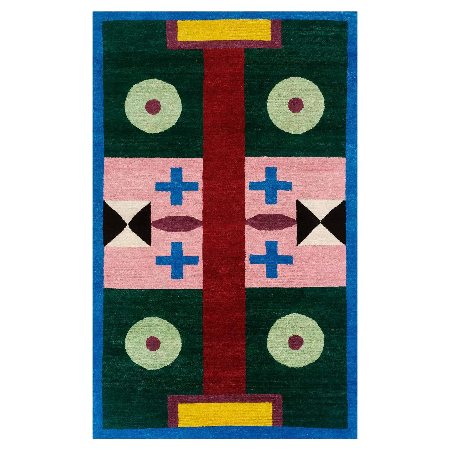 NDP32 Woollen Carpet by Nathalie du Pasquier for Post Design Collection/Memphis For Sale