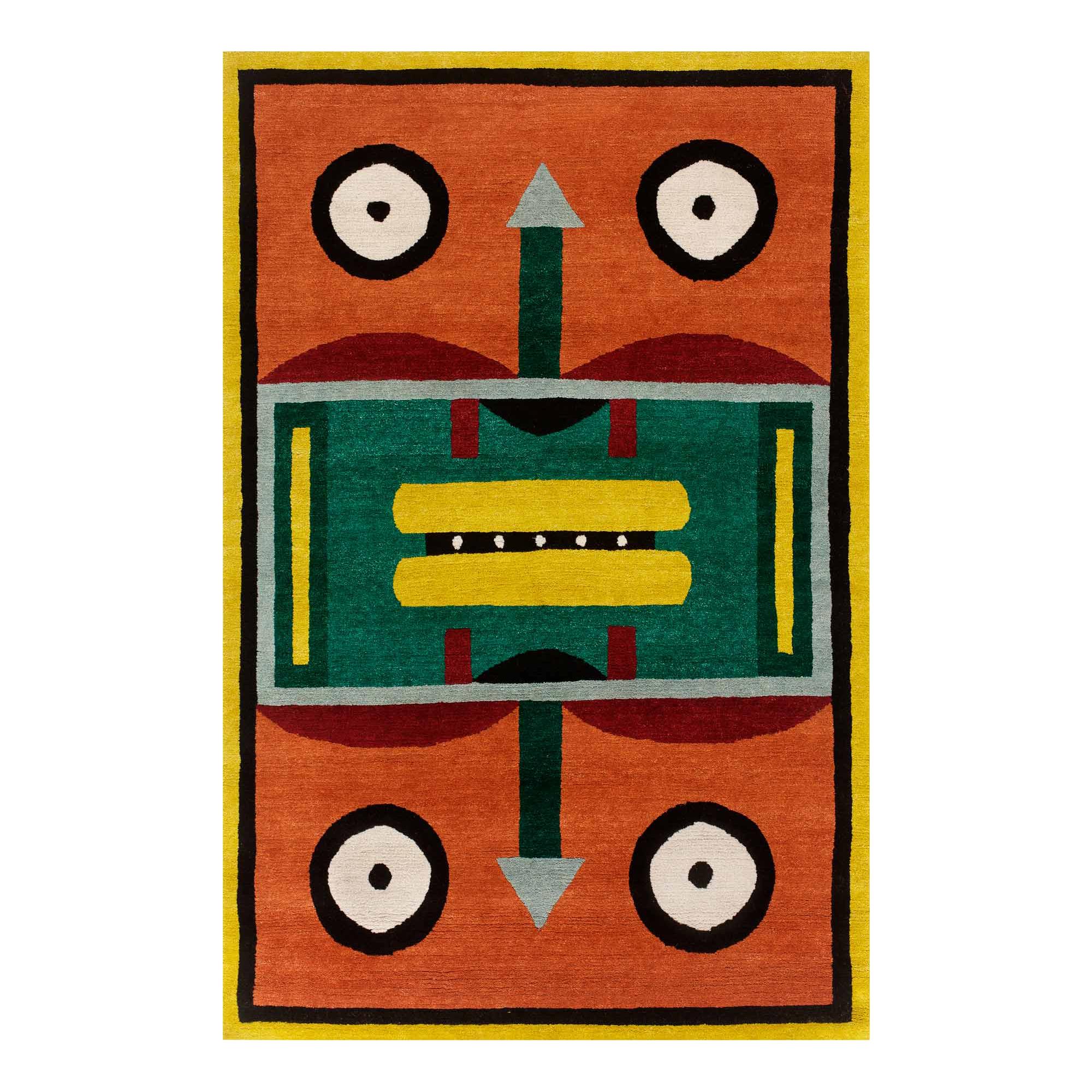 Tapis en laine NDP43 de Nathalie Du Pasquier pour Post Design Collection/Memphis