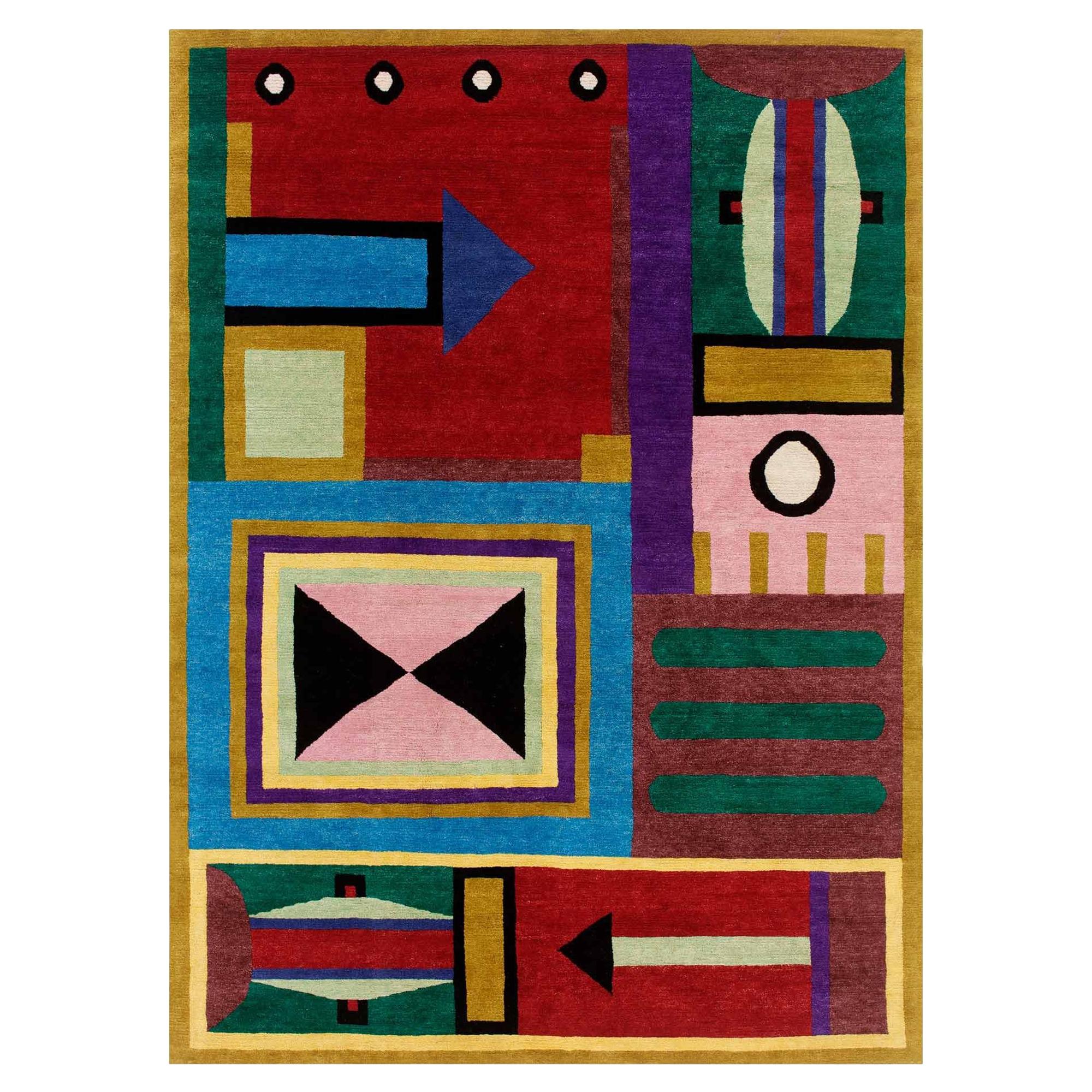 NDP44 Woollen Carpet by Nathalie du Pasquier for Post Design Collection/Memphis For Sale