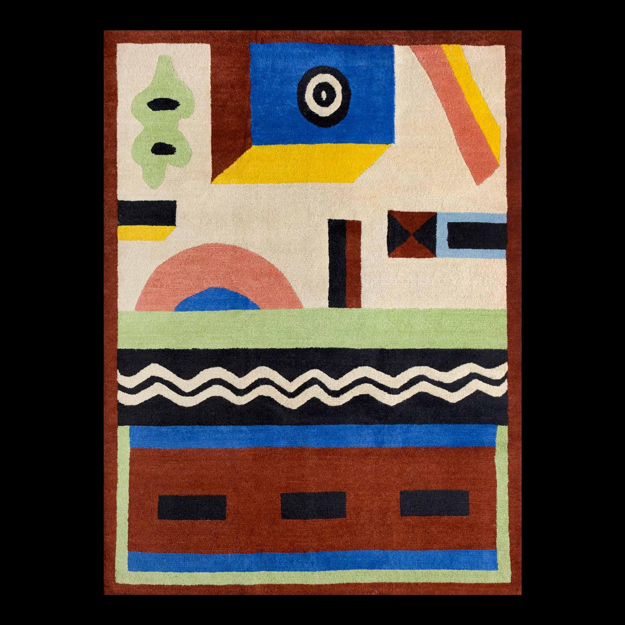 NDP46 woollen carpet by Nathalie du Pasquier for Post Design collection/Memphis

A woollen carpet handcrafted by different Nepalese artisans. Made in a limited edition of 36 signed, numbered examples.

As the carpet is made by hand, there are