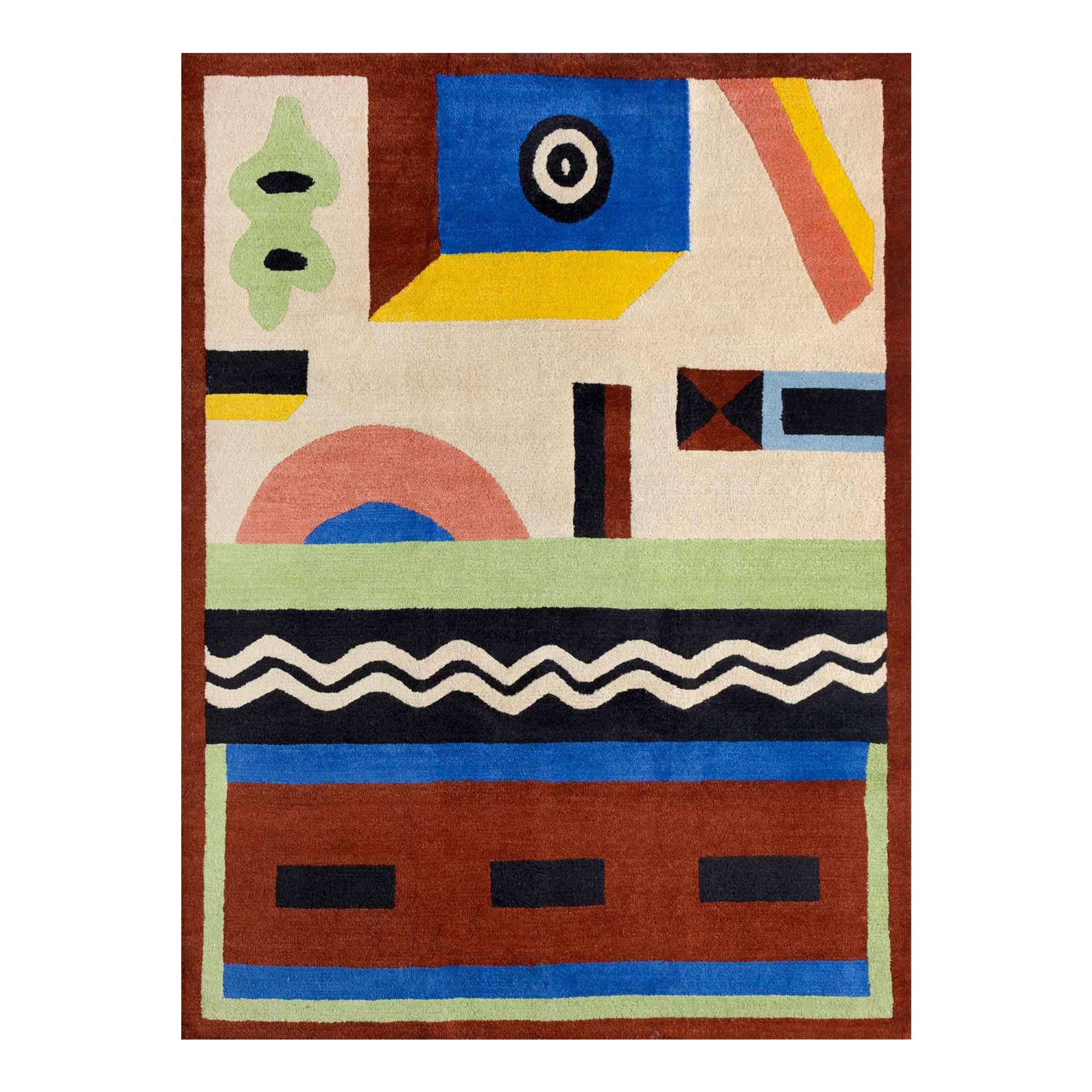 NDP46 Woollen Carpet by Nathalie du Pasquier for Post Design Collection/Memphis For Sale
