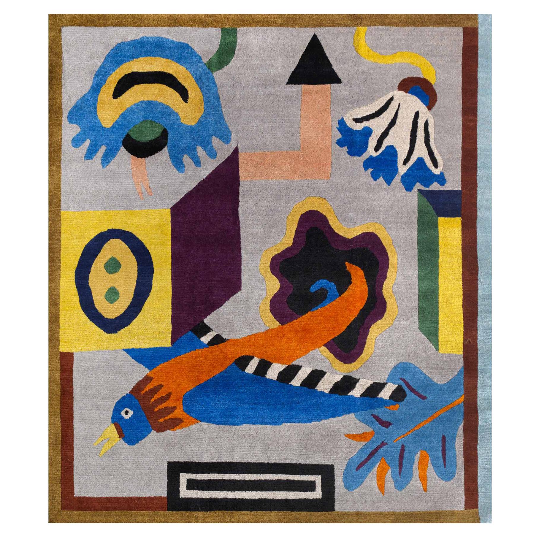 NDP47 Woollen Carpet by Nathalie Du Pasquier for Post Design Collection/Memphis For Sale