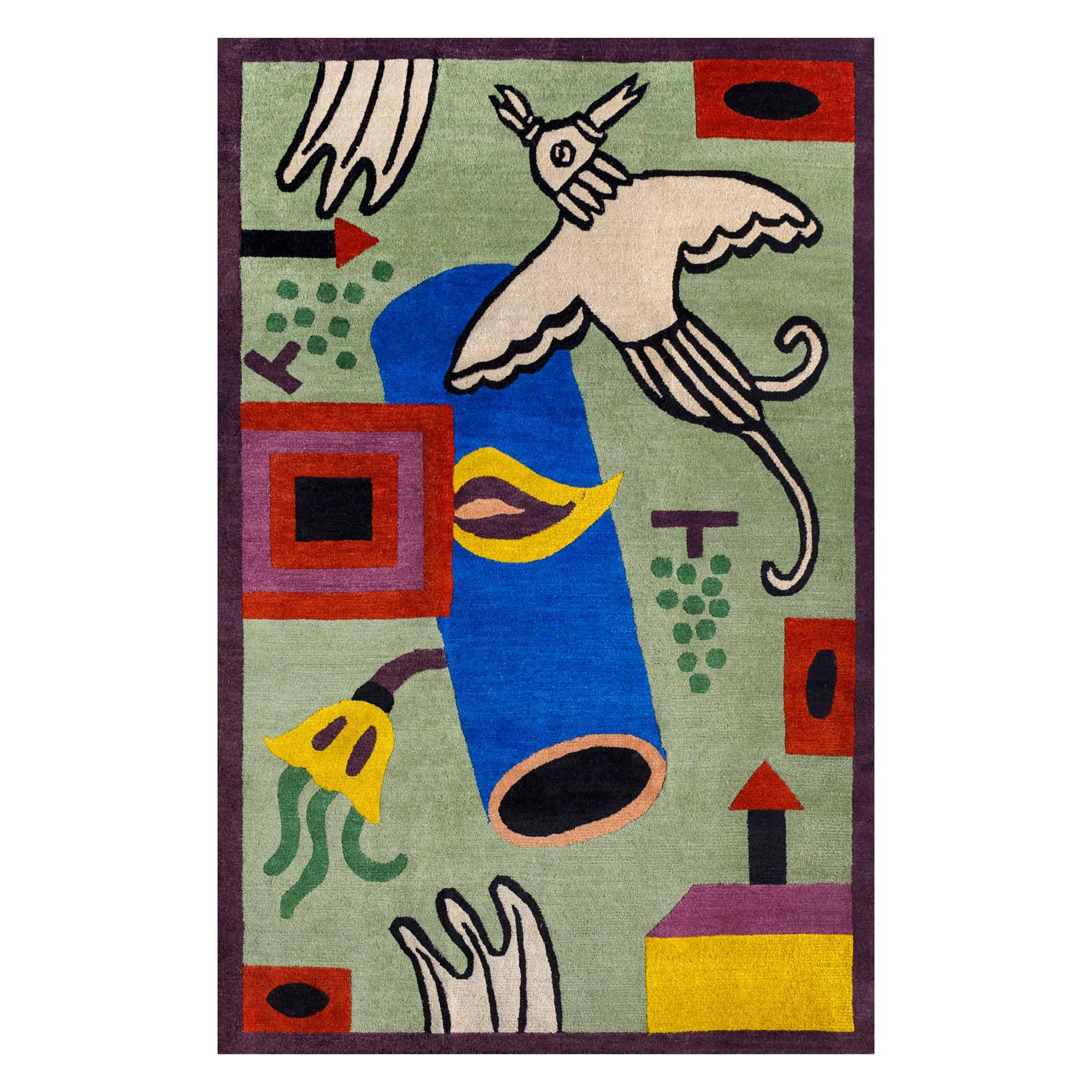 NDP48 Woollen Carpet by Nathalie Du Pasquier for Post Design Collection/Memphis For Sale