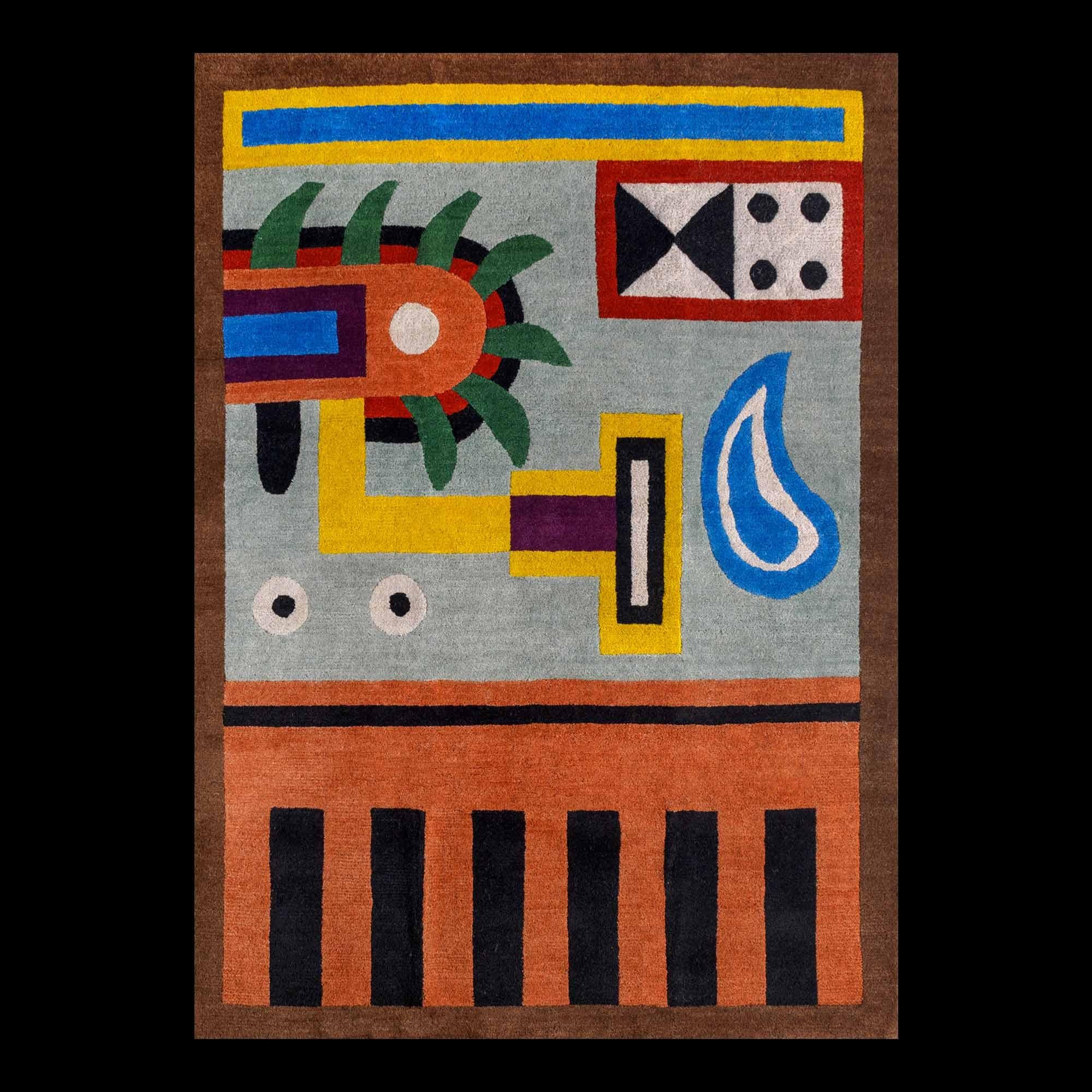 NDP49 woollen carpet by Nathalie Du Pasquier for Post Design collection/Memphis

A woollen carpet handcrafted by different Nepalese artisans. Made in a limited edition of 36 signed, numbered examples.

As the carpet is made by hand, there are