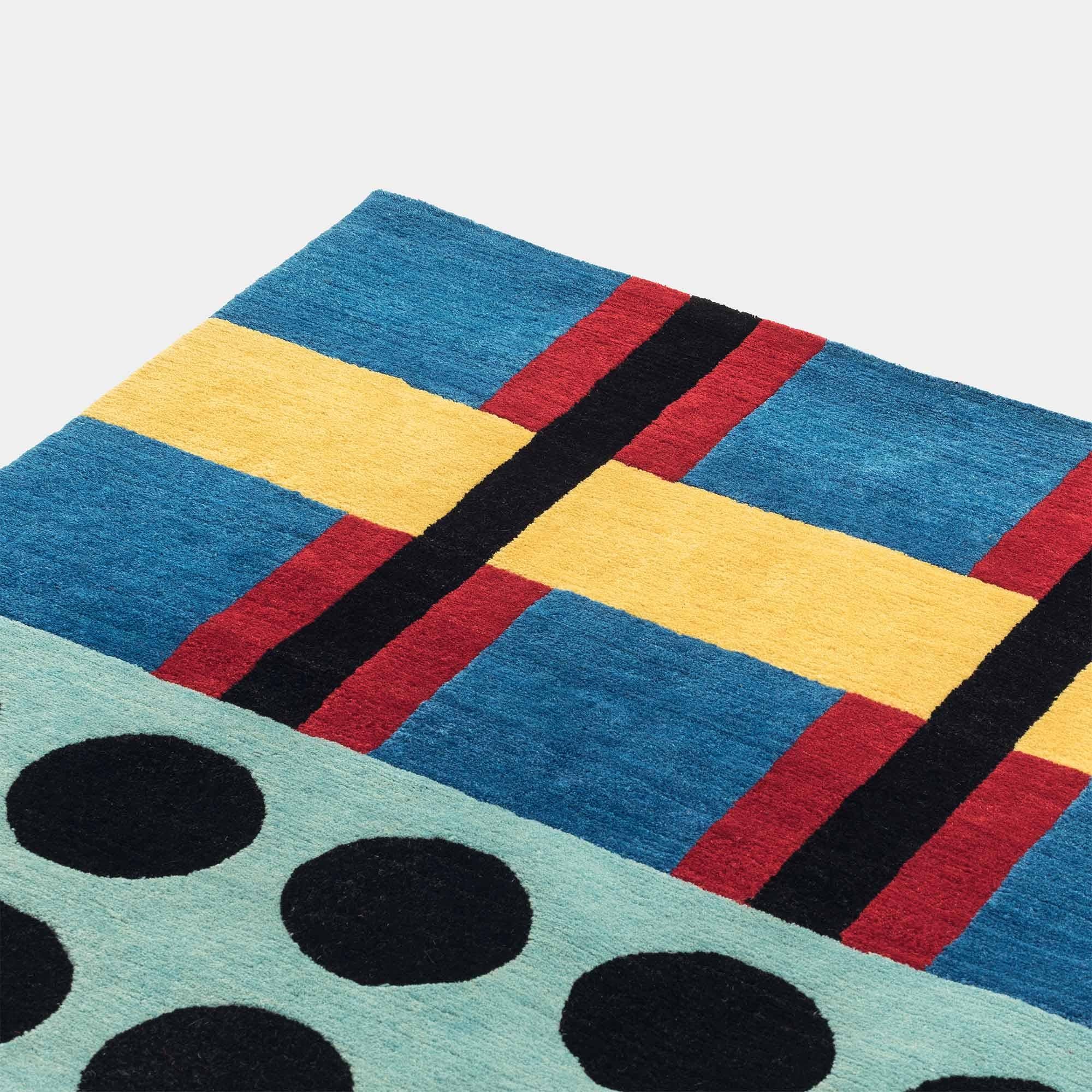Hand-Crafted NDP55 Woollen Carpet by Nathalie Du Pasquier for Post Design Collection/Memphis For Sale