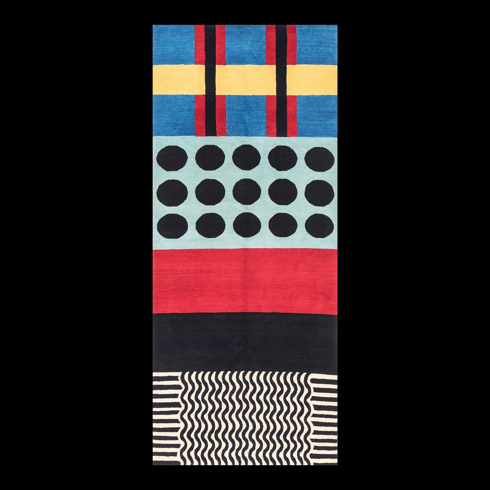 NDP55 Woollen Carpet by Nathalie Du Pasquier for Post Design Collection/Memphis In New Condition For Sale In La Morra, Cuneo